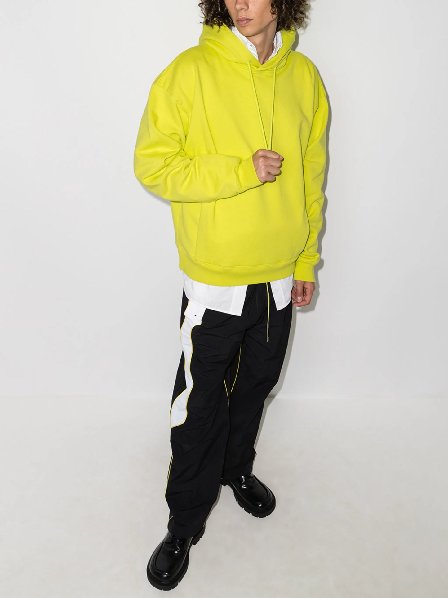 logo print cotton hoodie