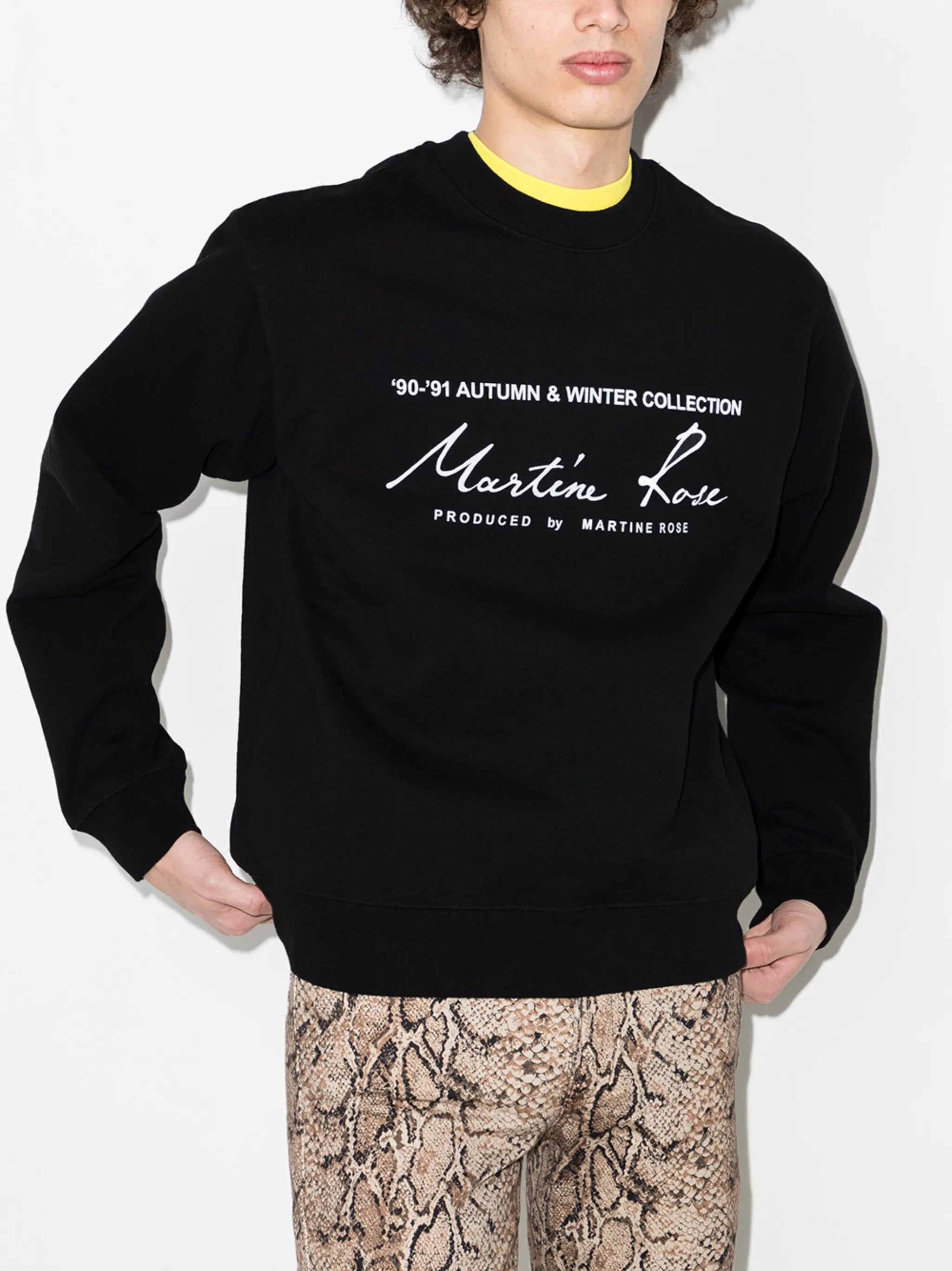 logo print crew neck sweatshirt