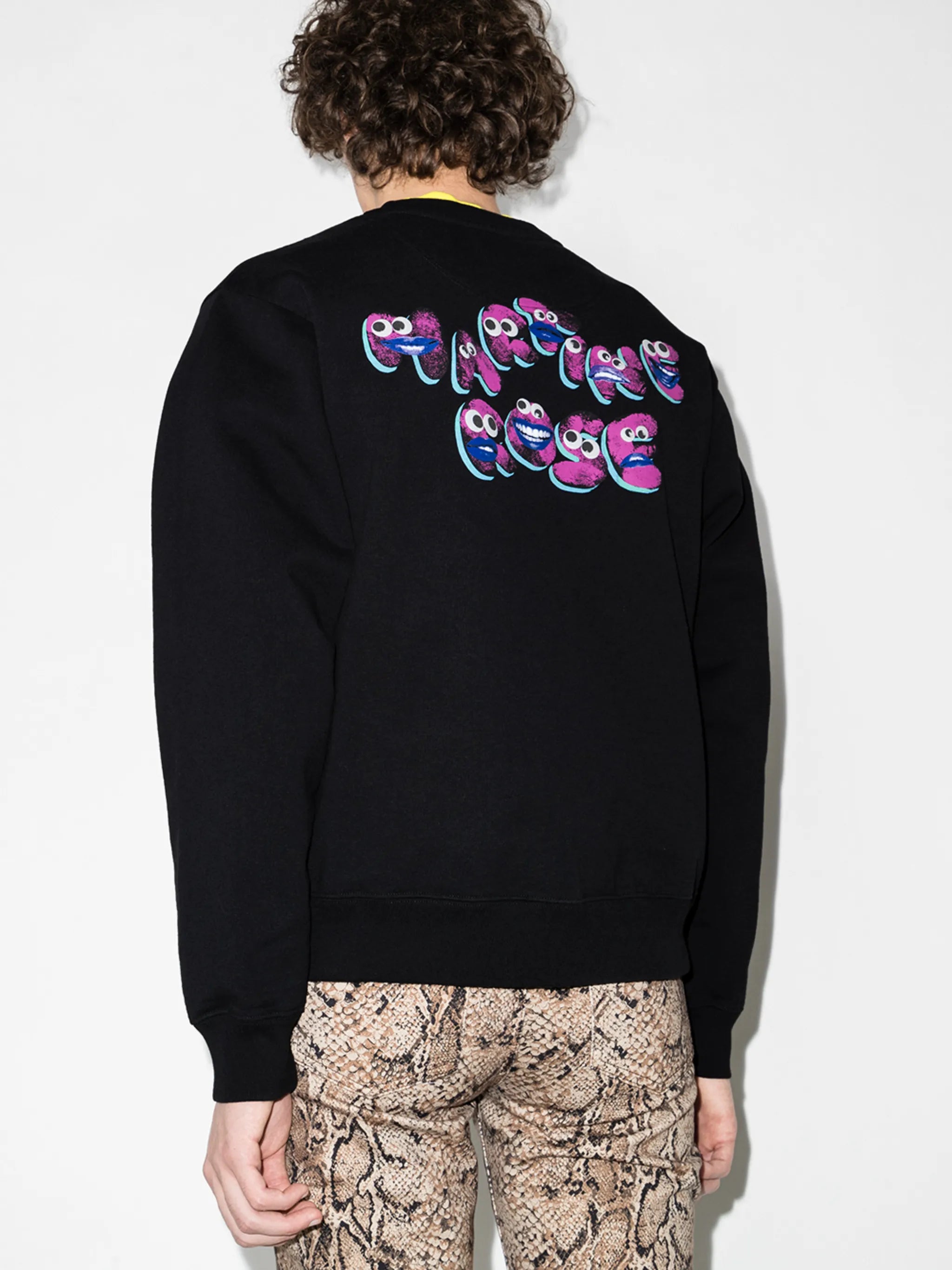 logo print crew neck sweatshirt