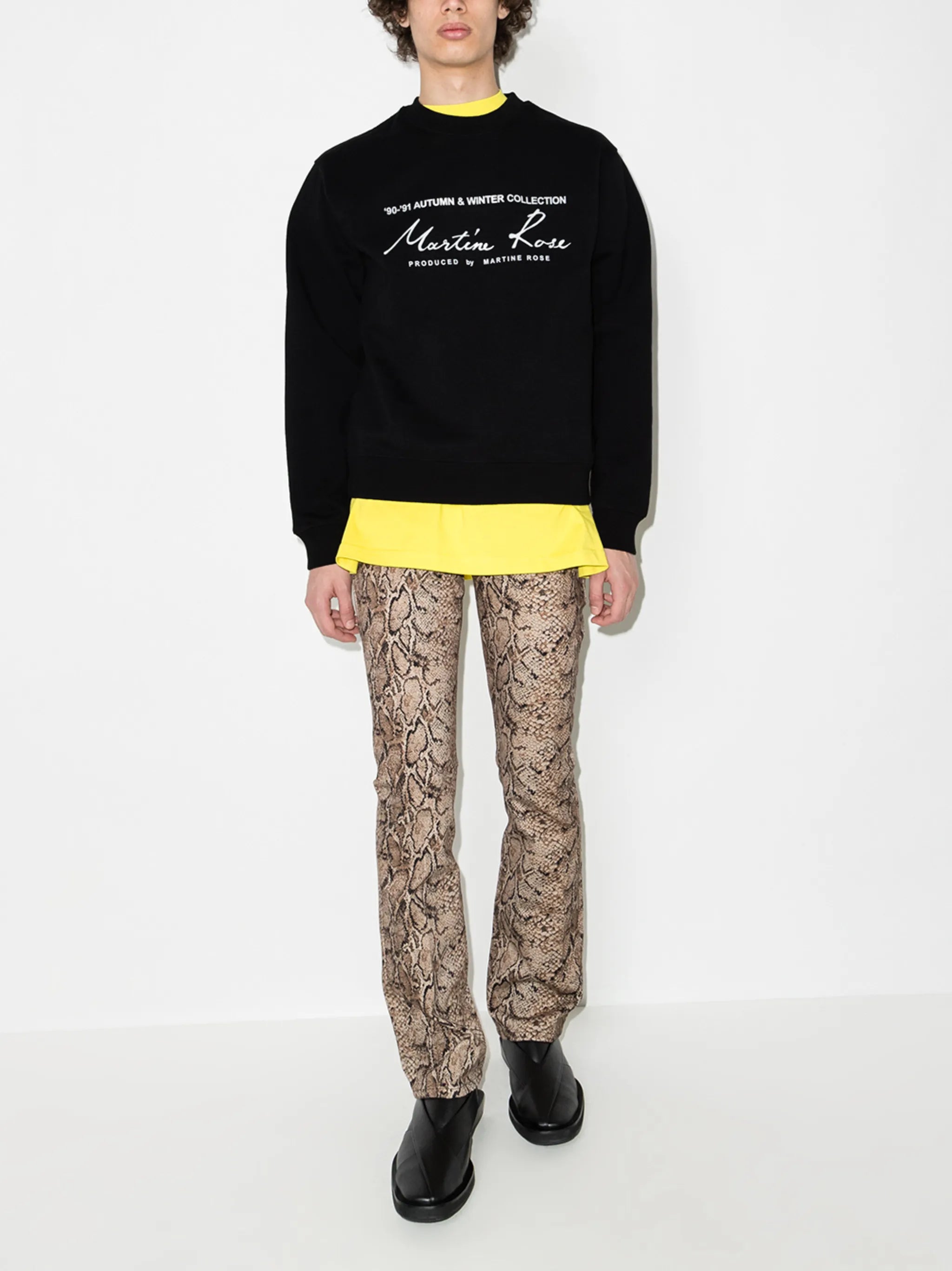 logo print crew neck sweatshirt