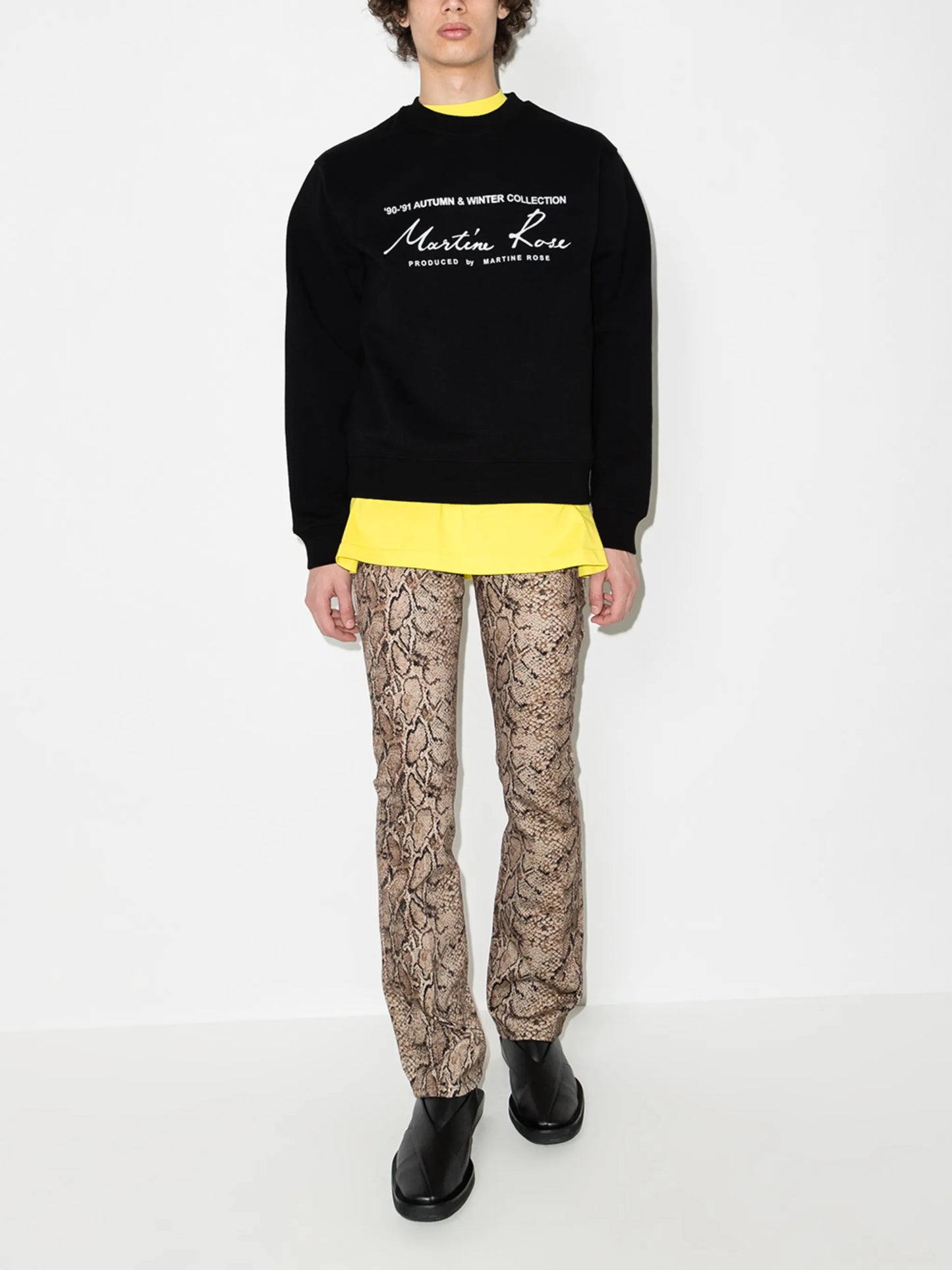 logo print crew neck sweatshirt