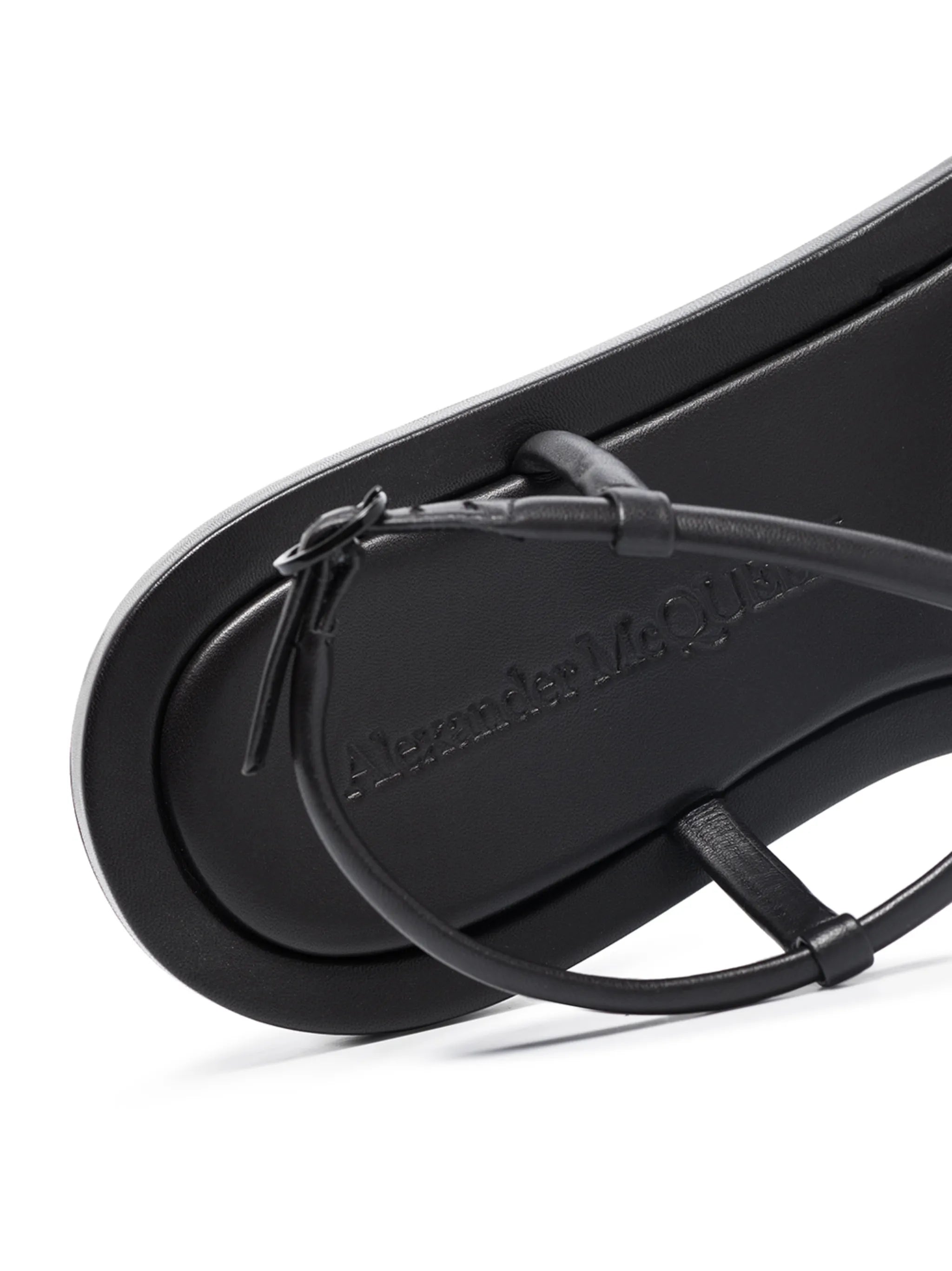 crossover strap open-toe flat sandals