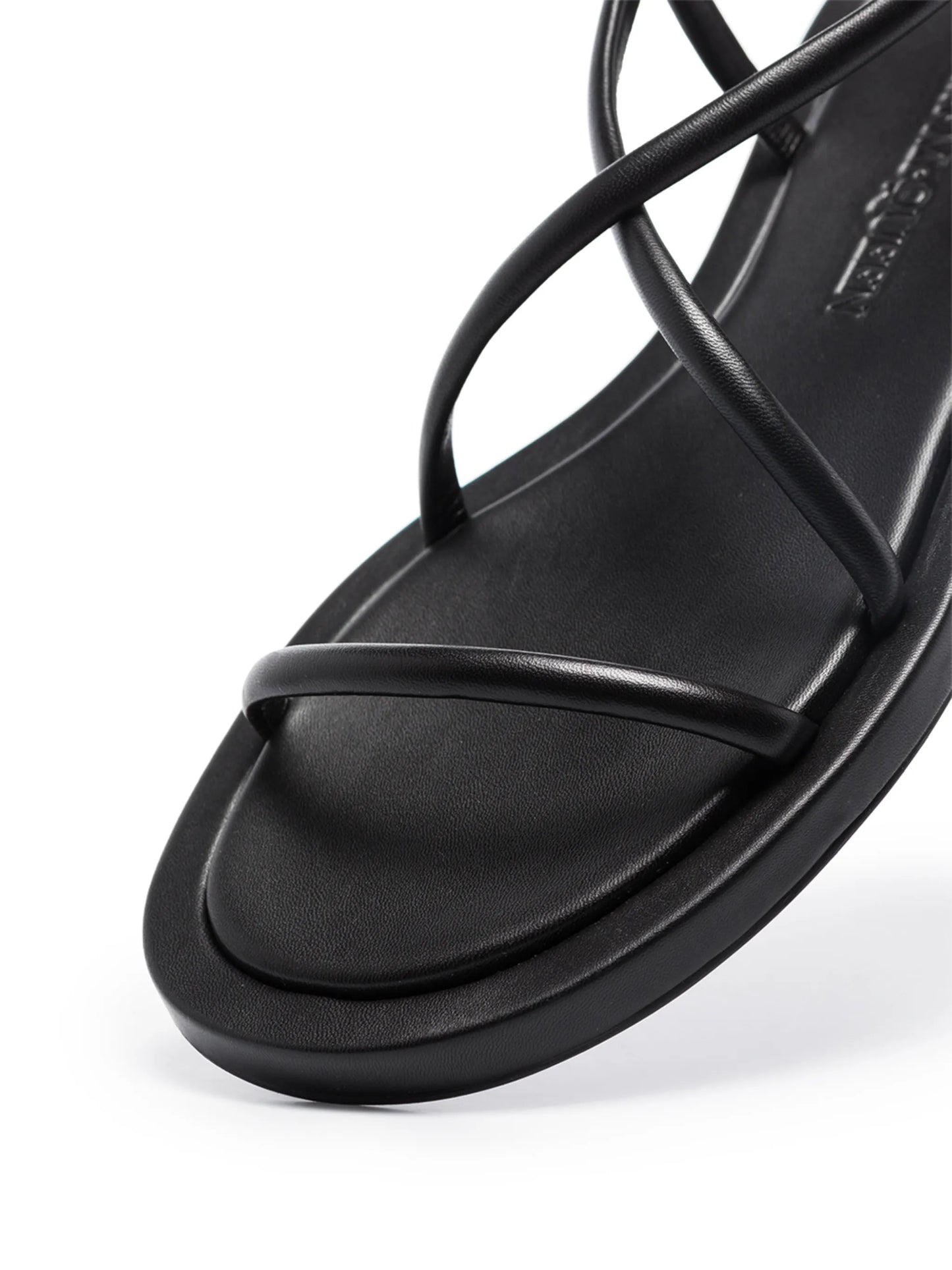 crossover strap open-toe flat sandals