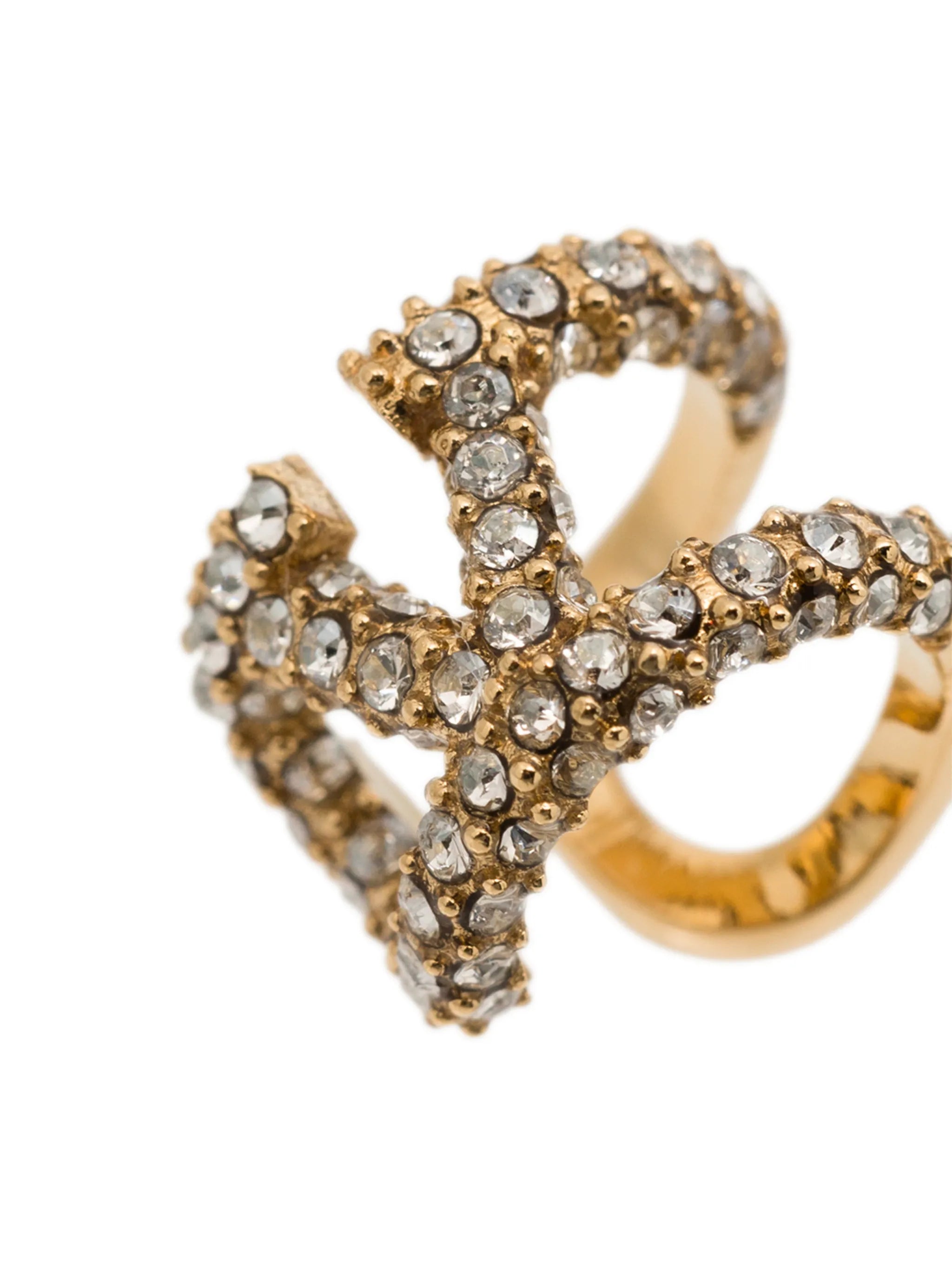 crystal-embellished VLogo Signature ear cuff