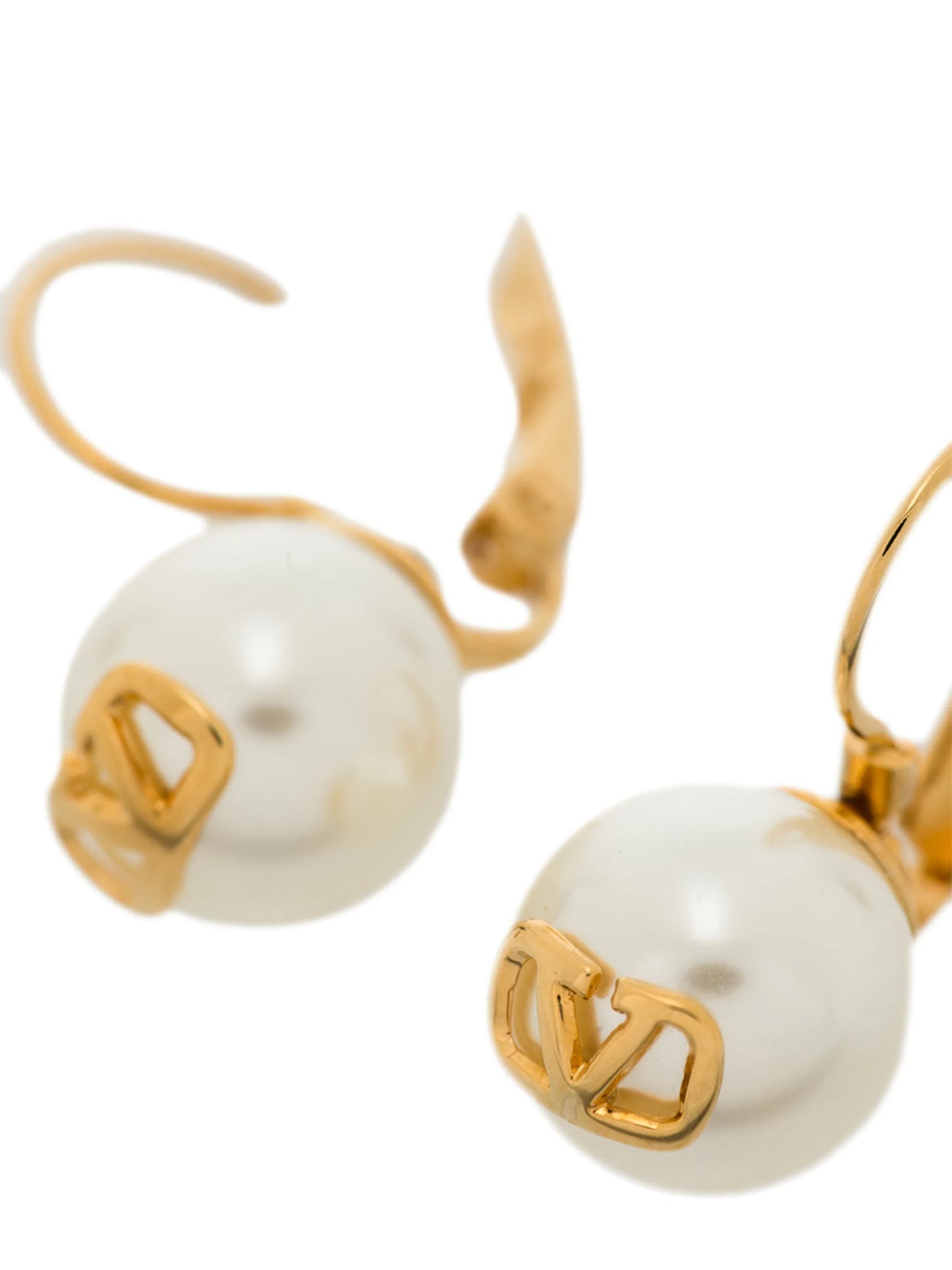 VLogo Signature pearl drop earrings