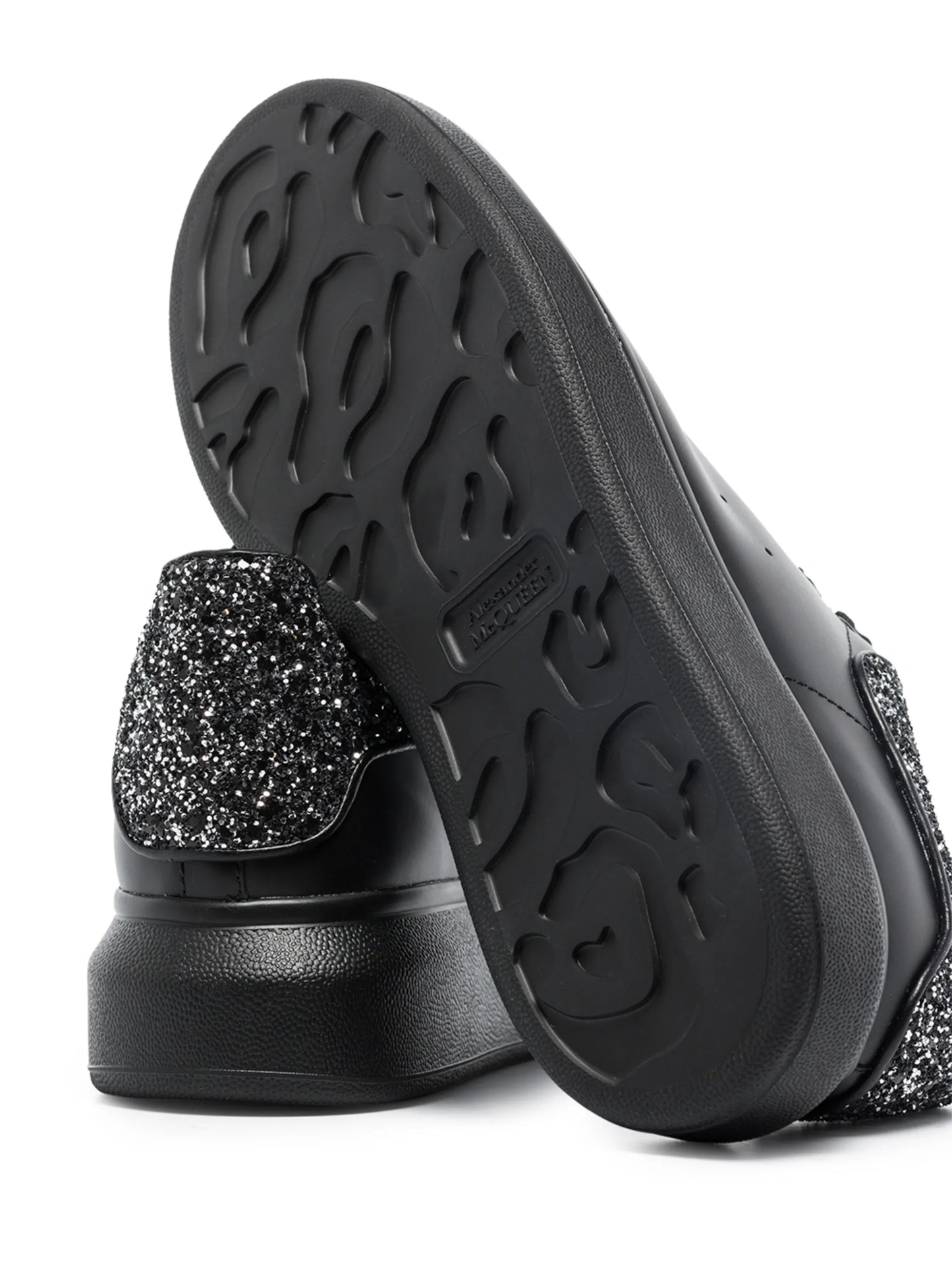 Oversized glitter-detail sneakers