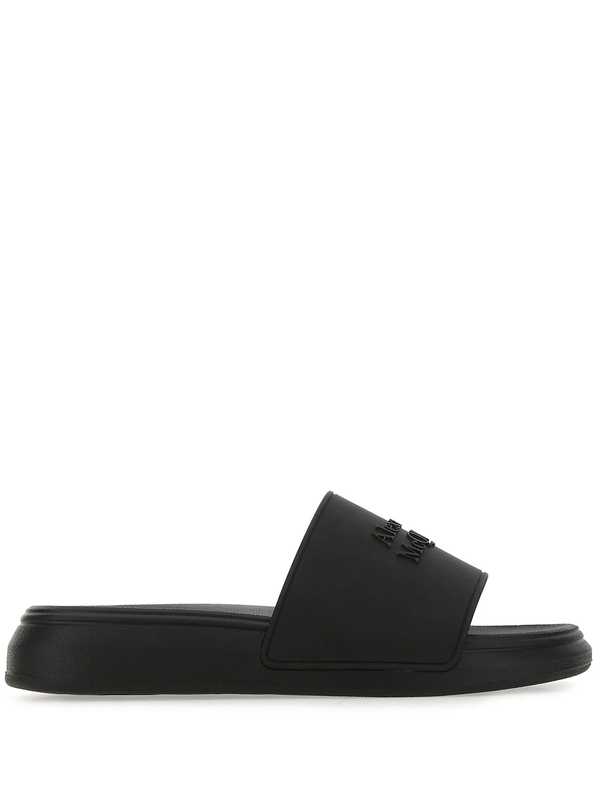 logo detail slide sandals