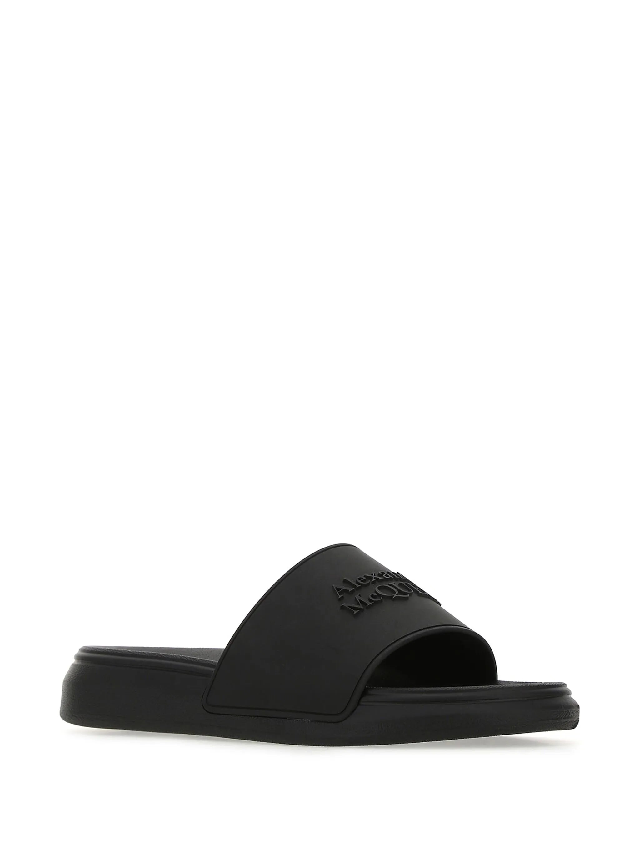 logo detail slide sandals
