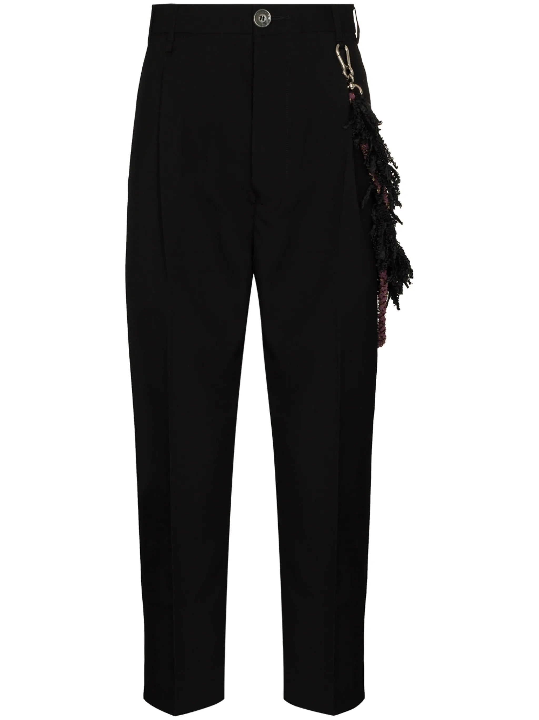pleated tapered trousers