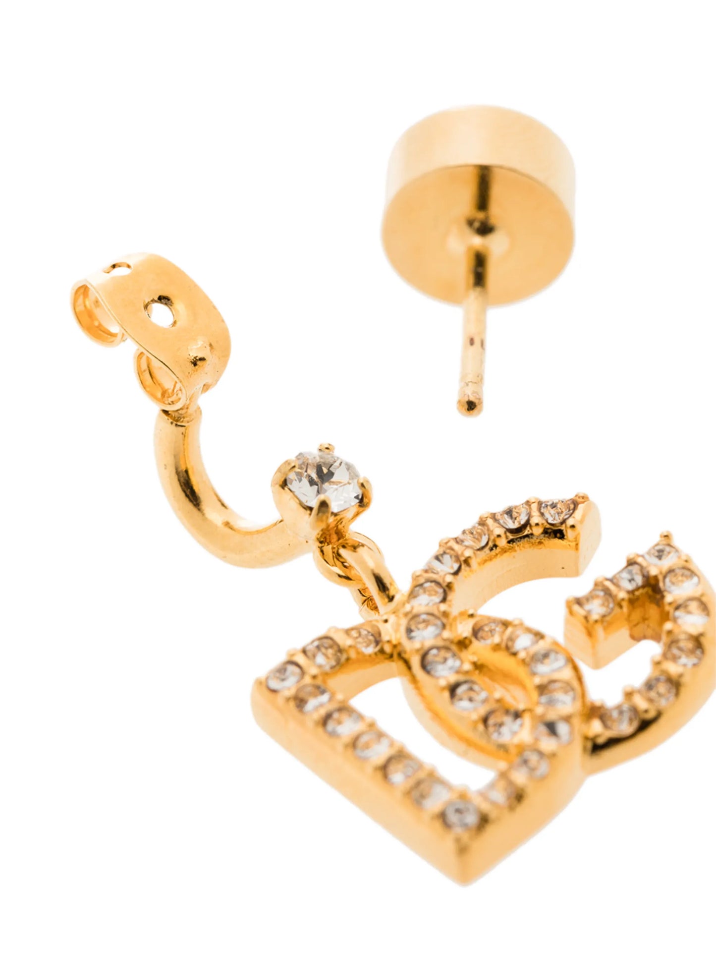 logo-pendant earrings