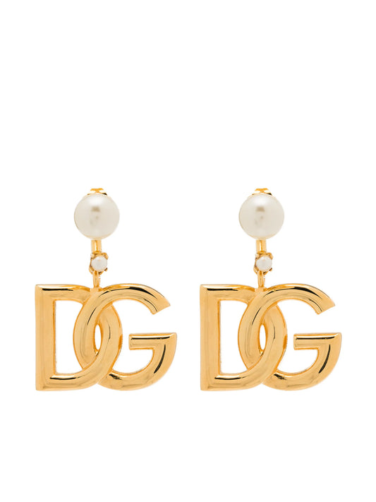 DG pearl-drop earrings