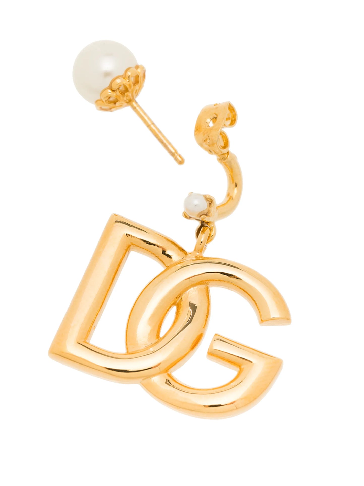 DG pearl-drop earrings