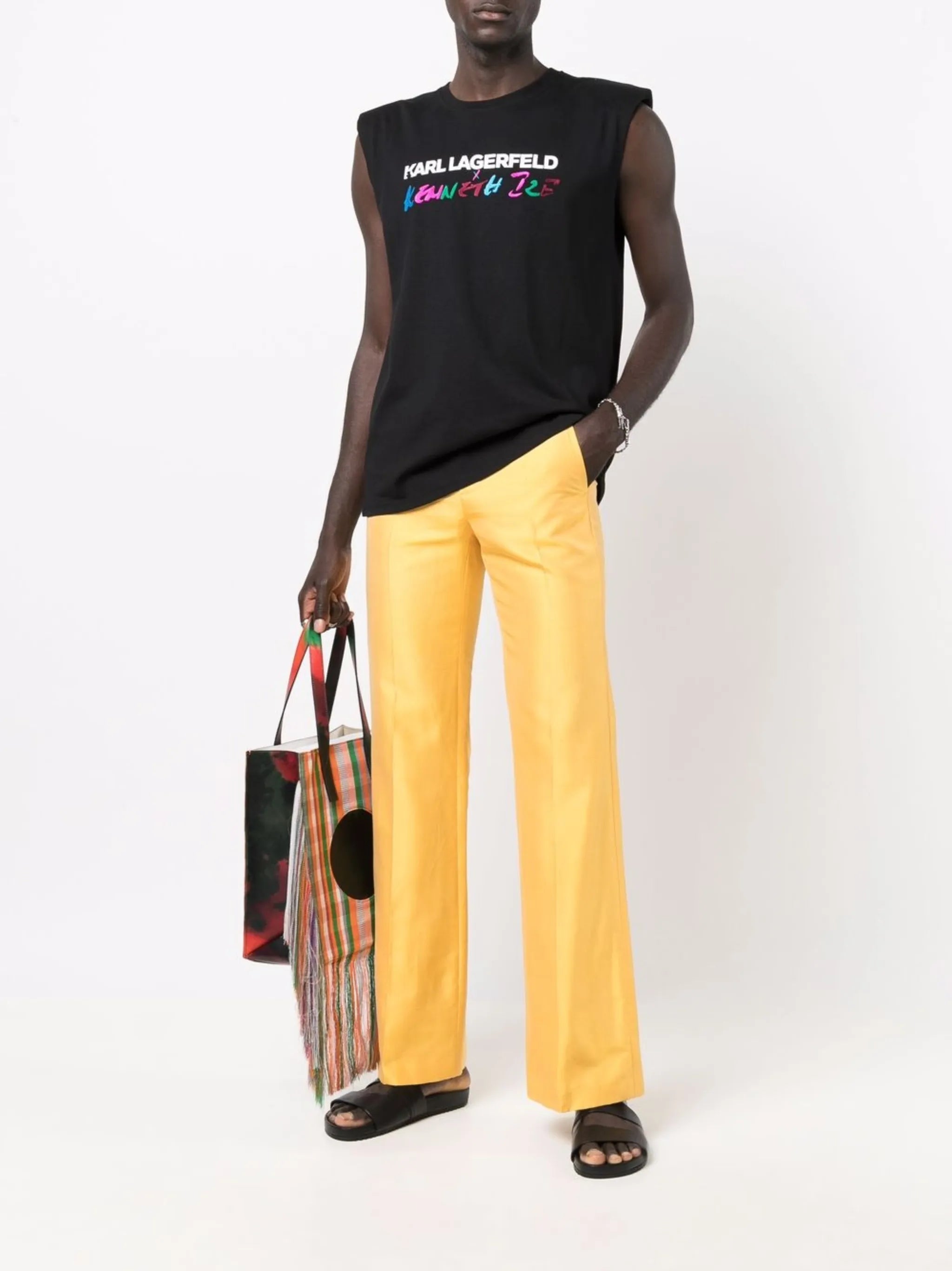 x kenneth Ize pressed-crease trousers