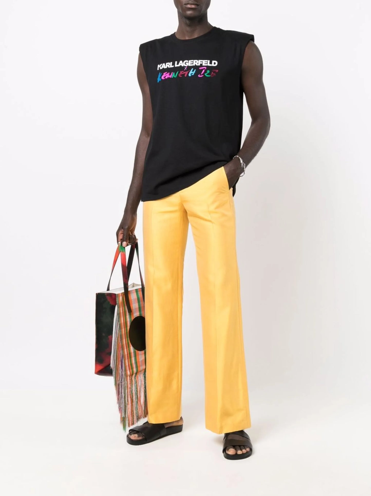 x kenneth Ize pressed-crease trousers
