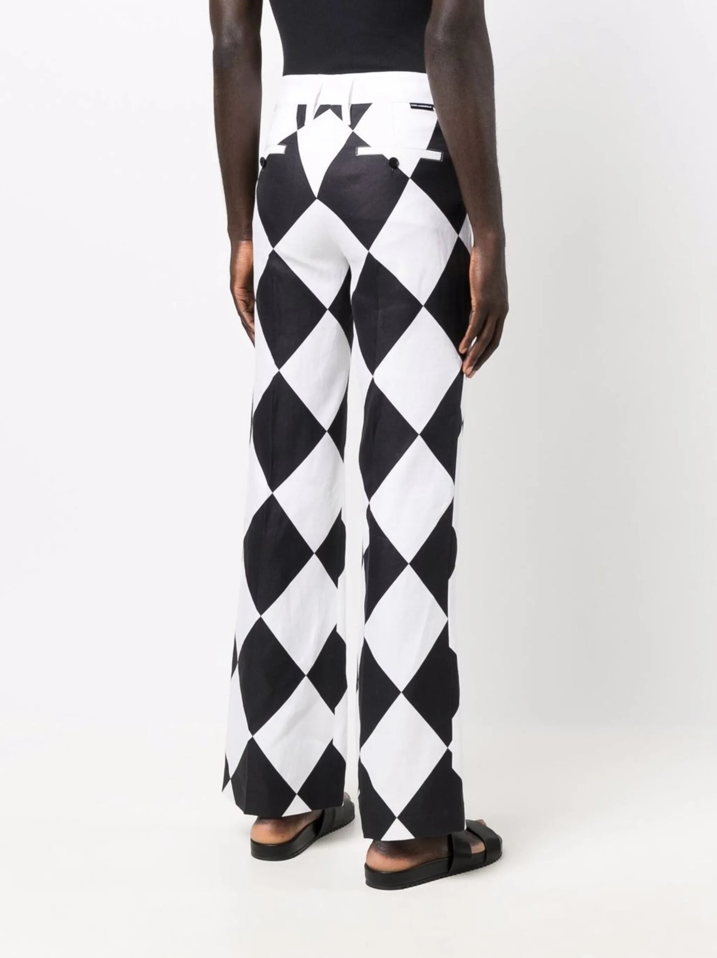 x Kenneth diamond-print trousers
