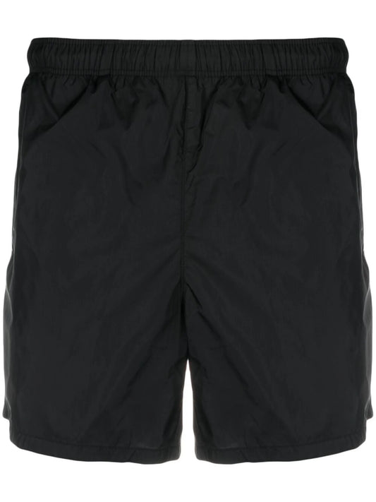 straight-leg elasticated shorts