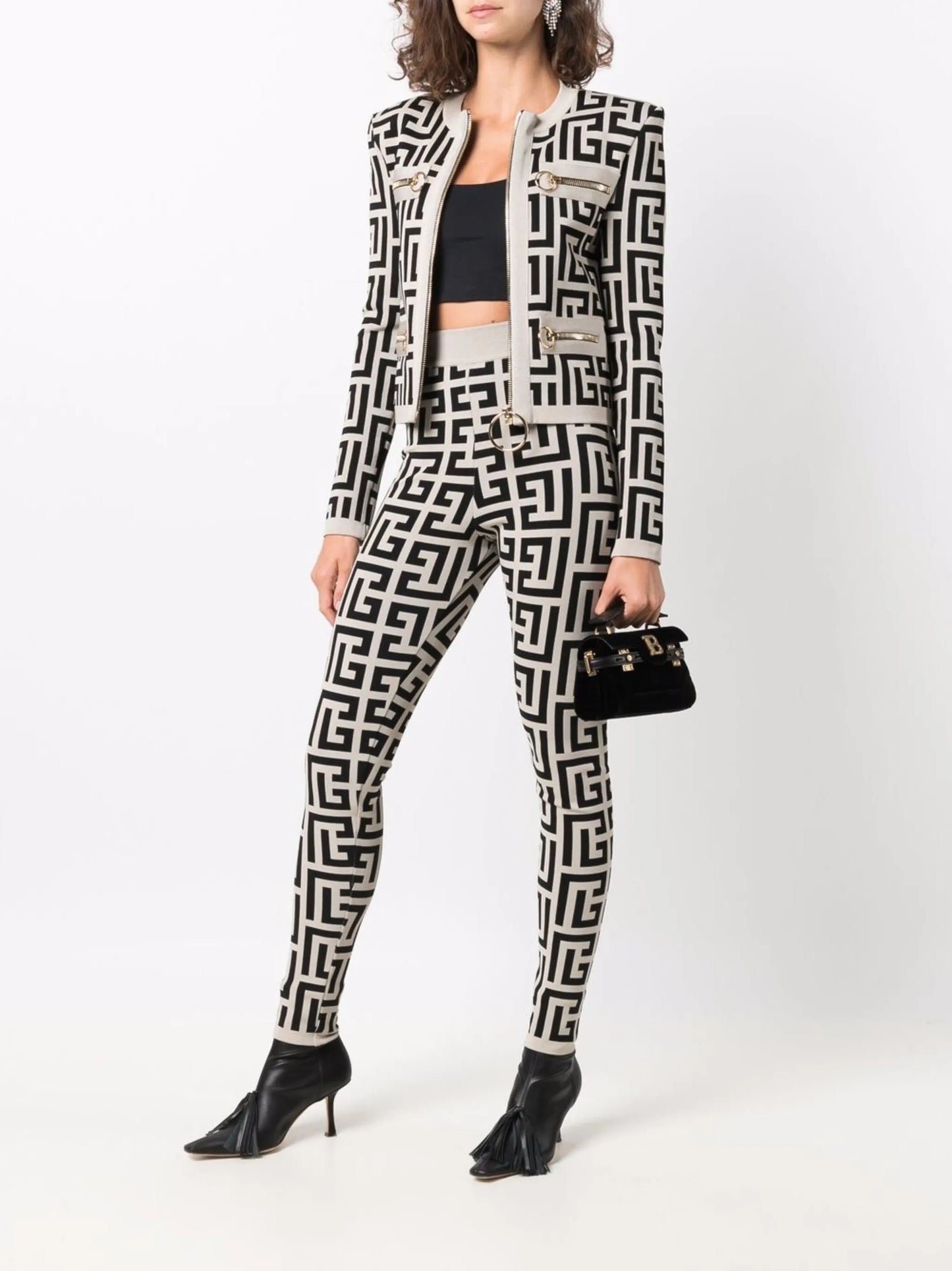 x Rossignol zipped Monogram leggings