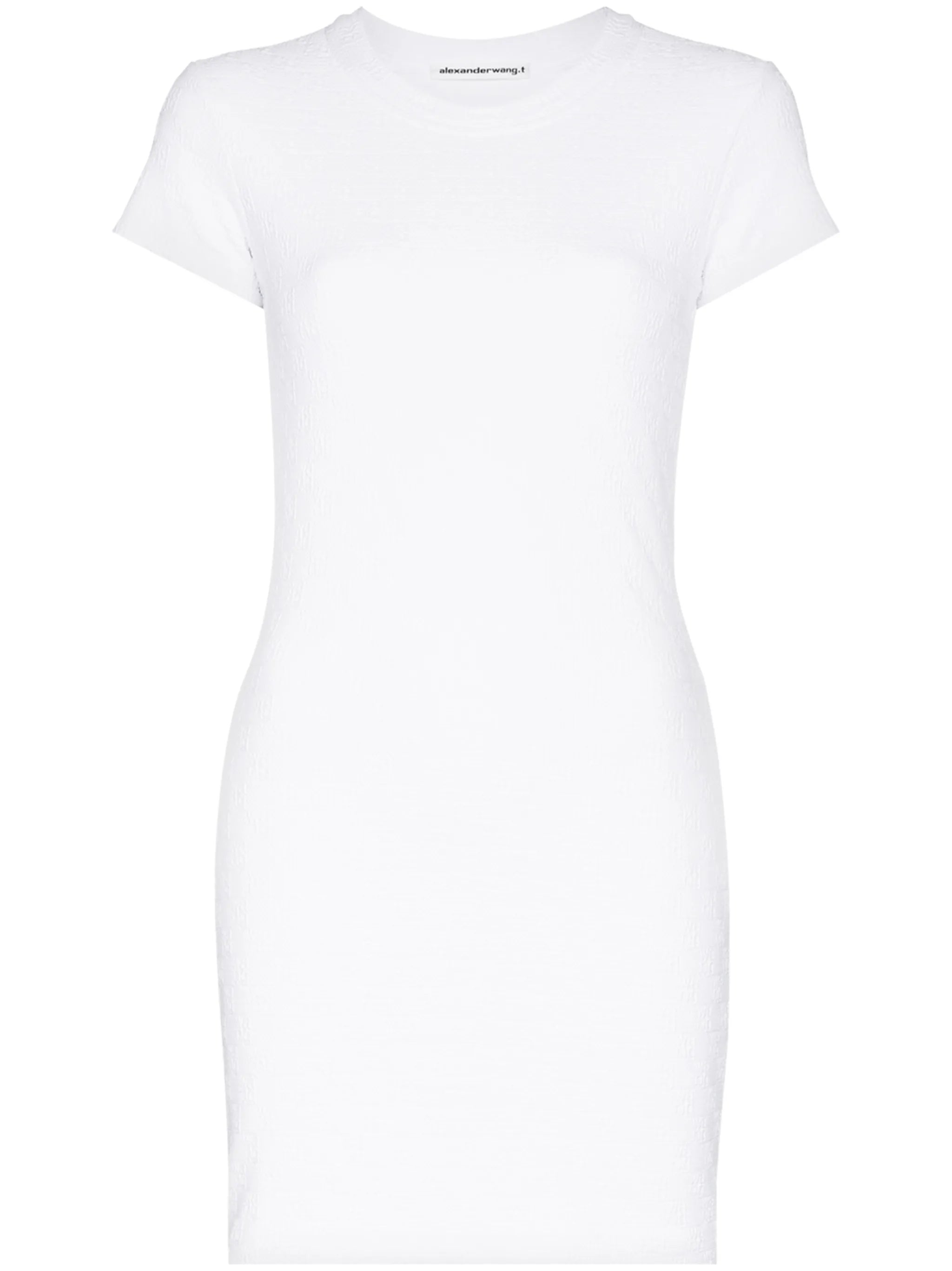 logo-jacquard short-sleeve minidress