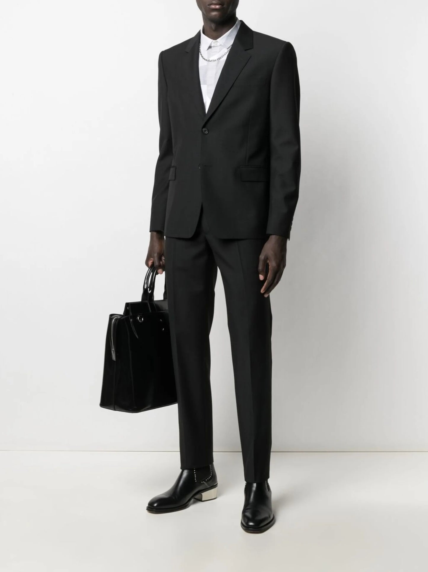 slim-leg tailored trousers
