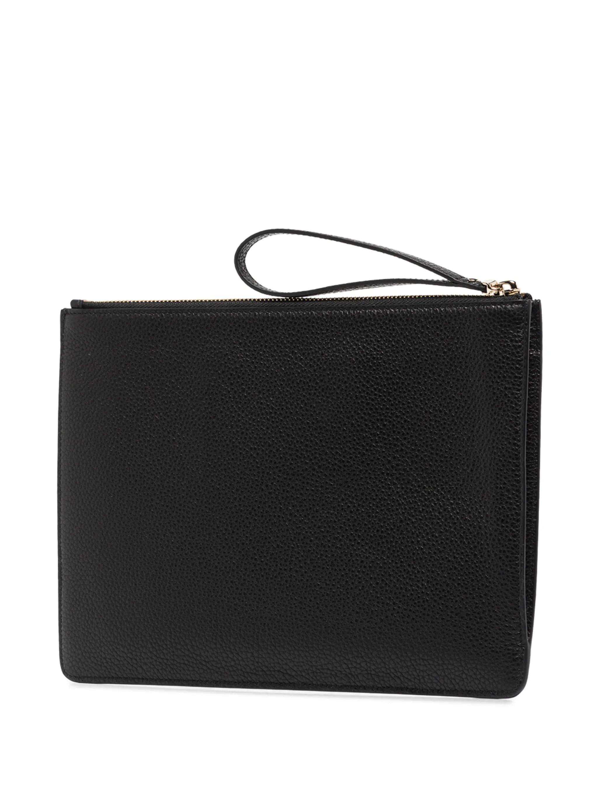 Gancini leather pouch