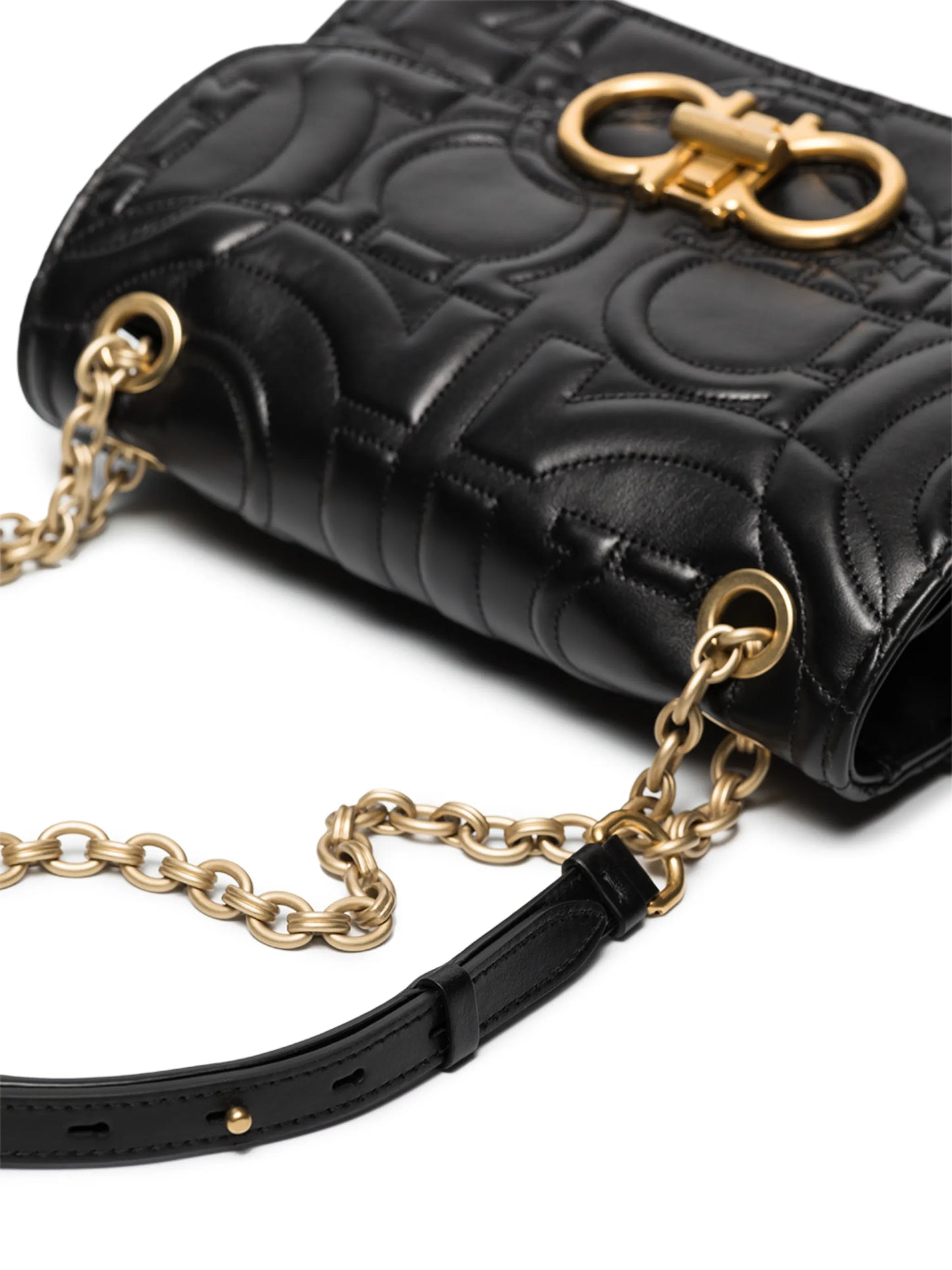 embossed Gancini shoulder bag