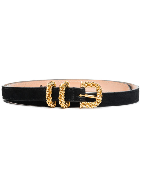 D-buckle slim belt