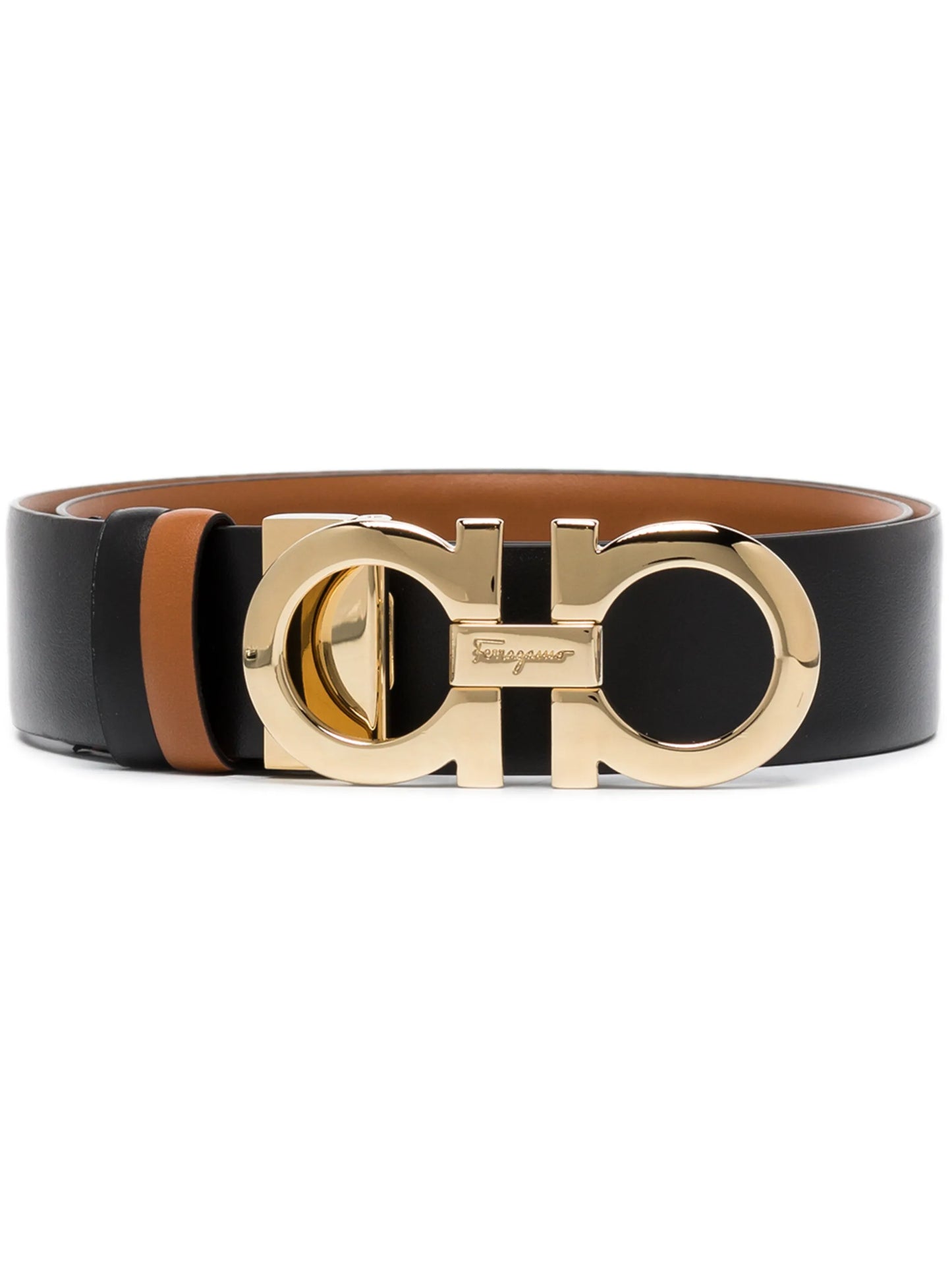 Gancini reversible leather belt
