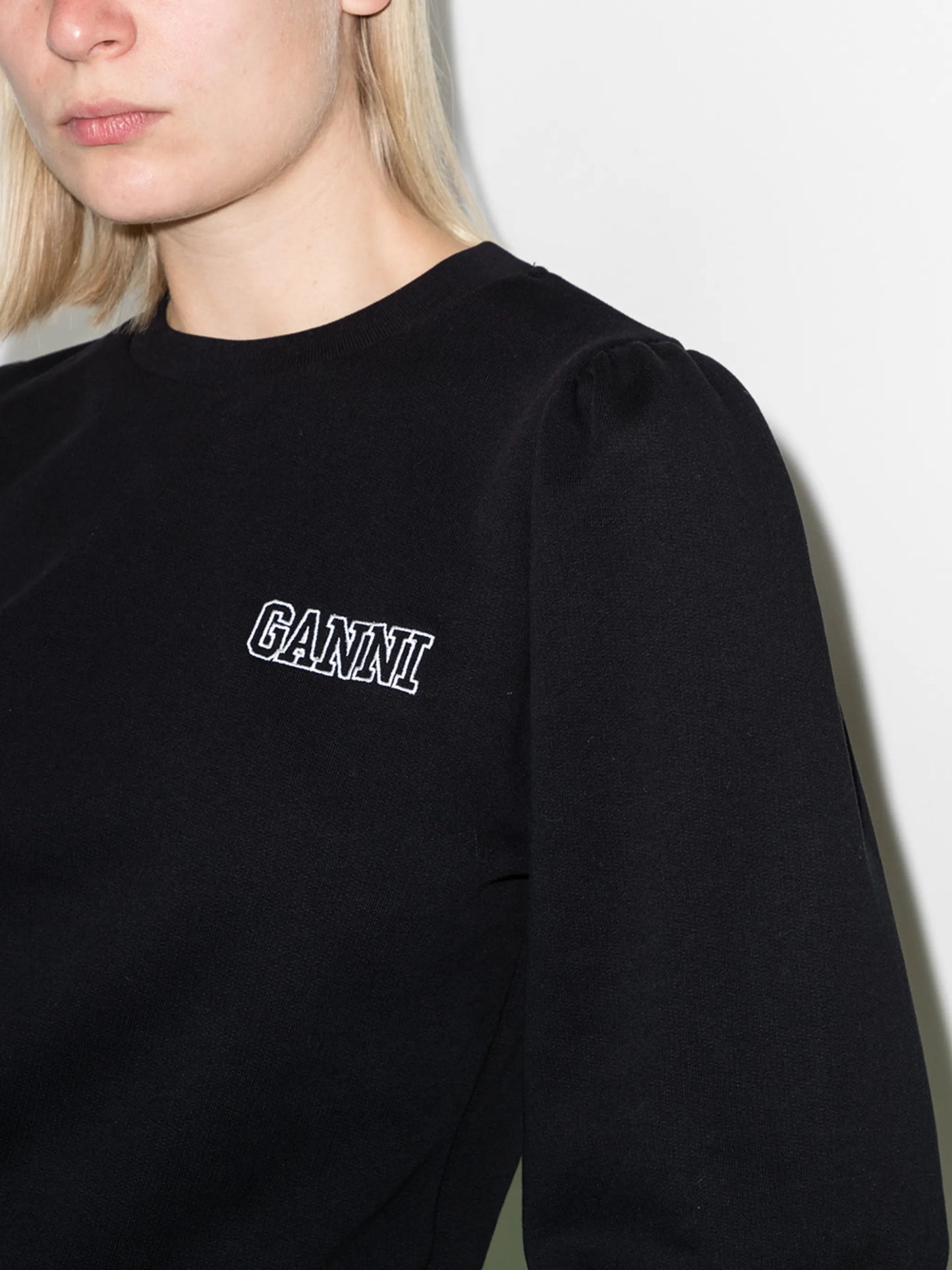 logo-embroidered cropped sweatshirt