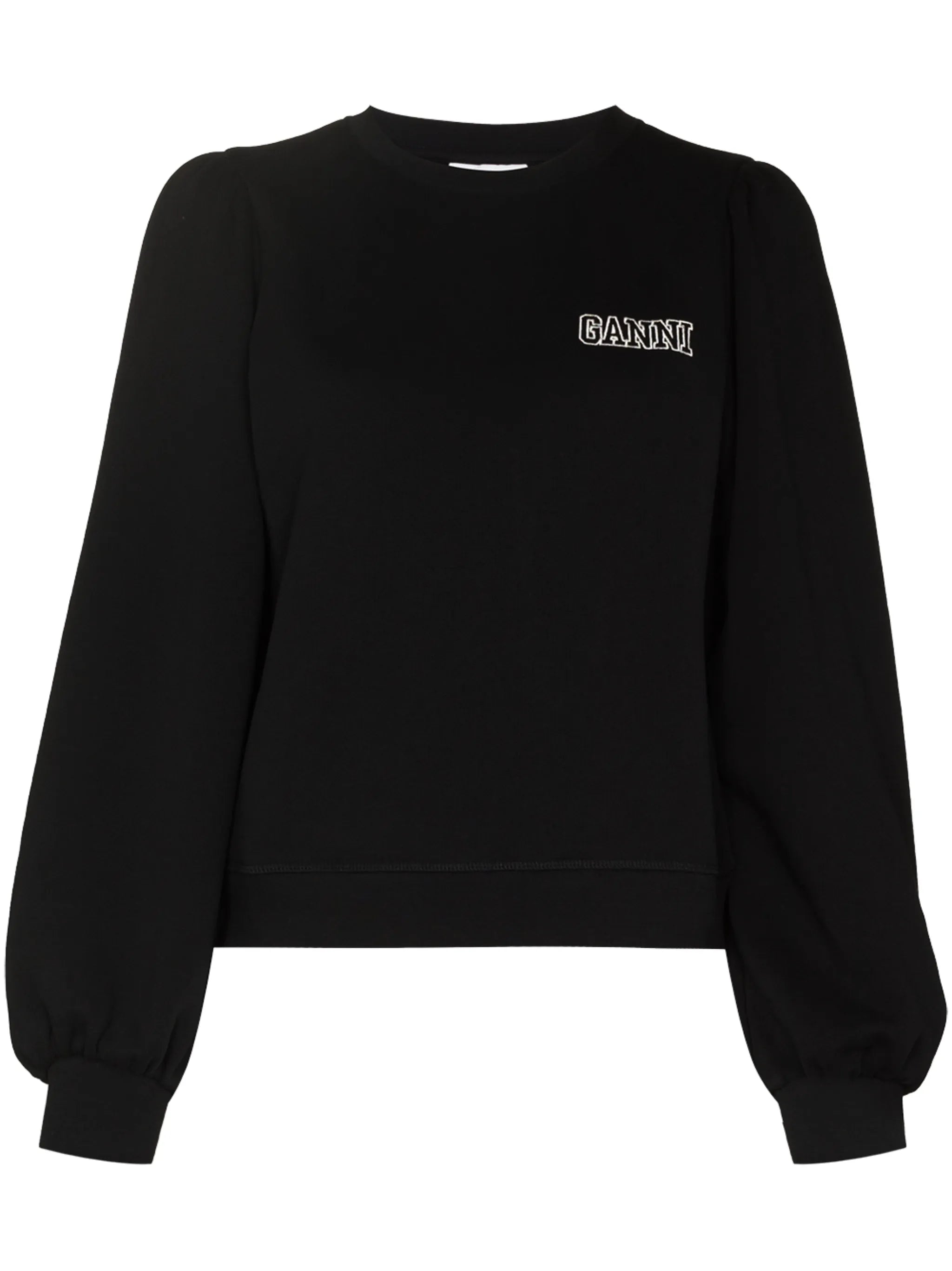 logo-embroidered cropped sweatshirt
