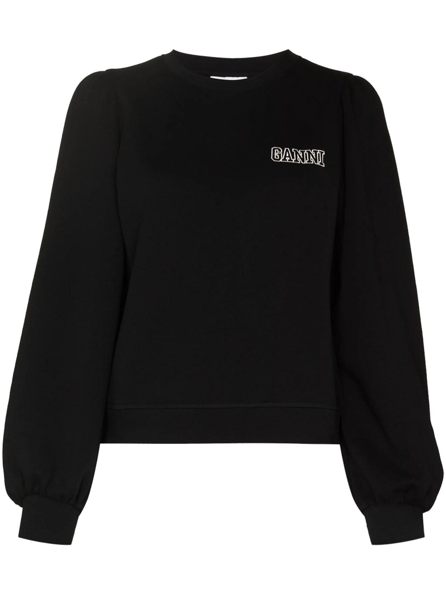 logo-embroidered cropped sweatshirt
