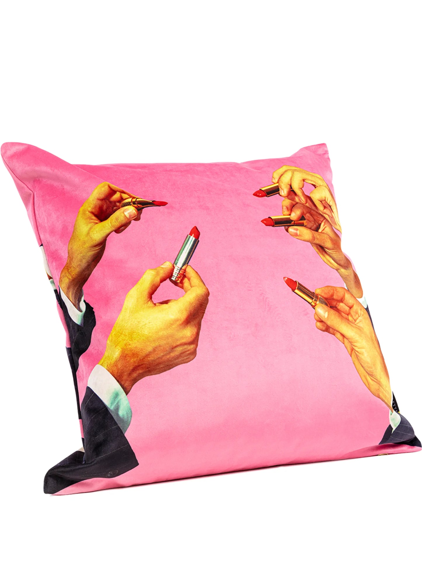 Lipstick square cushion