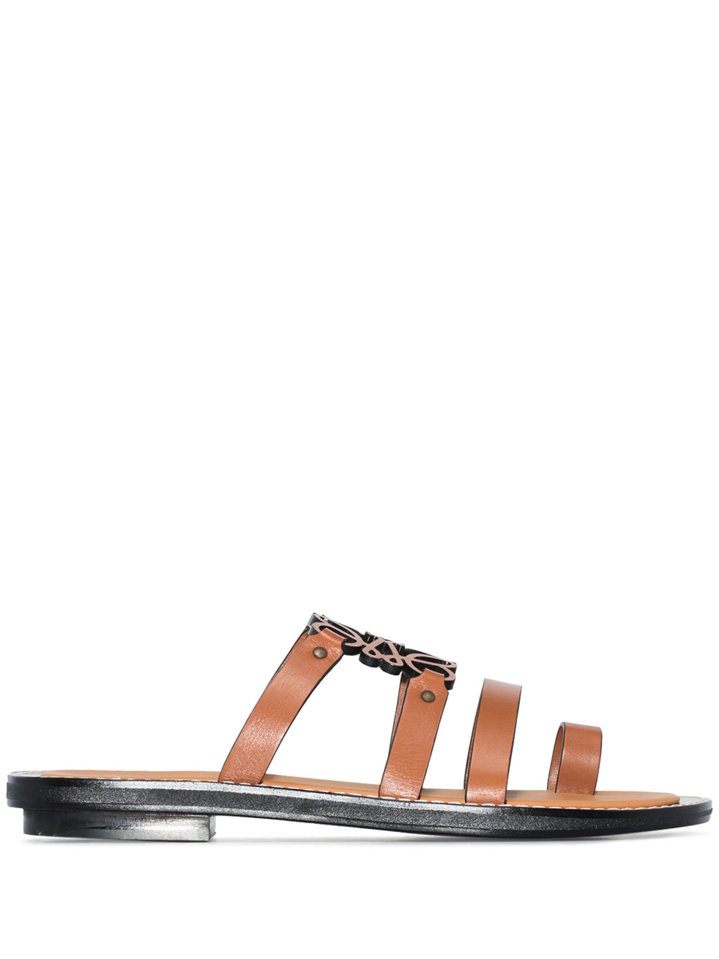 Anangram strap flat sandals