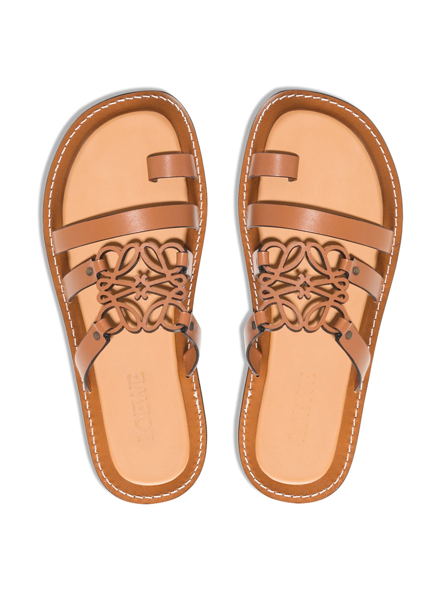 Anangram strap flat sandals