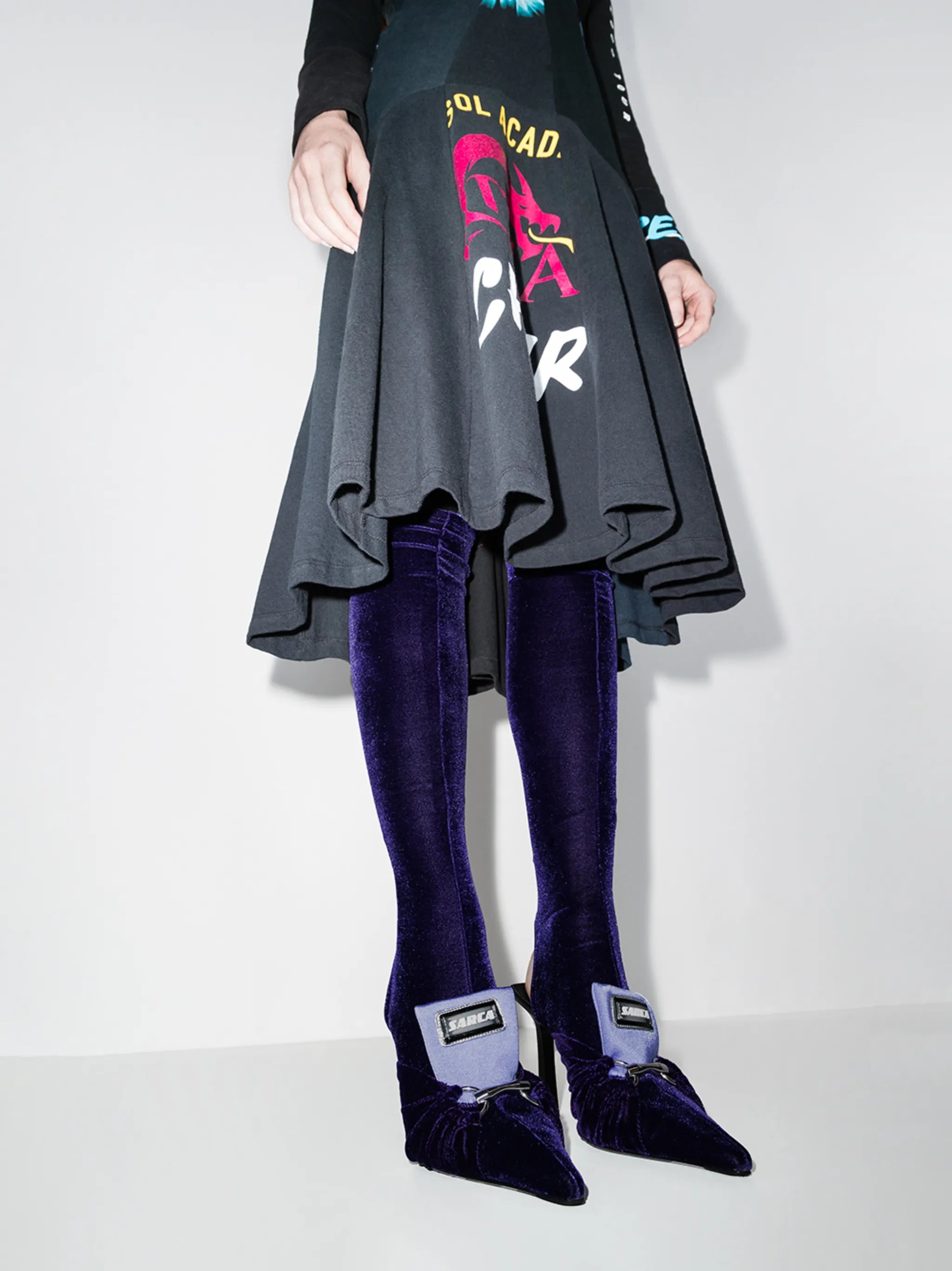 95mm pointed toe knee-high boots
