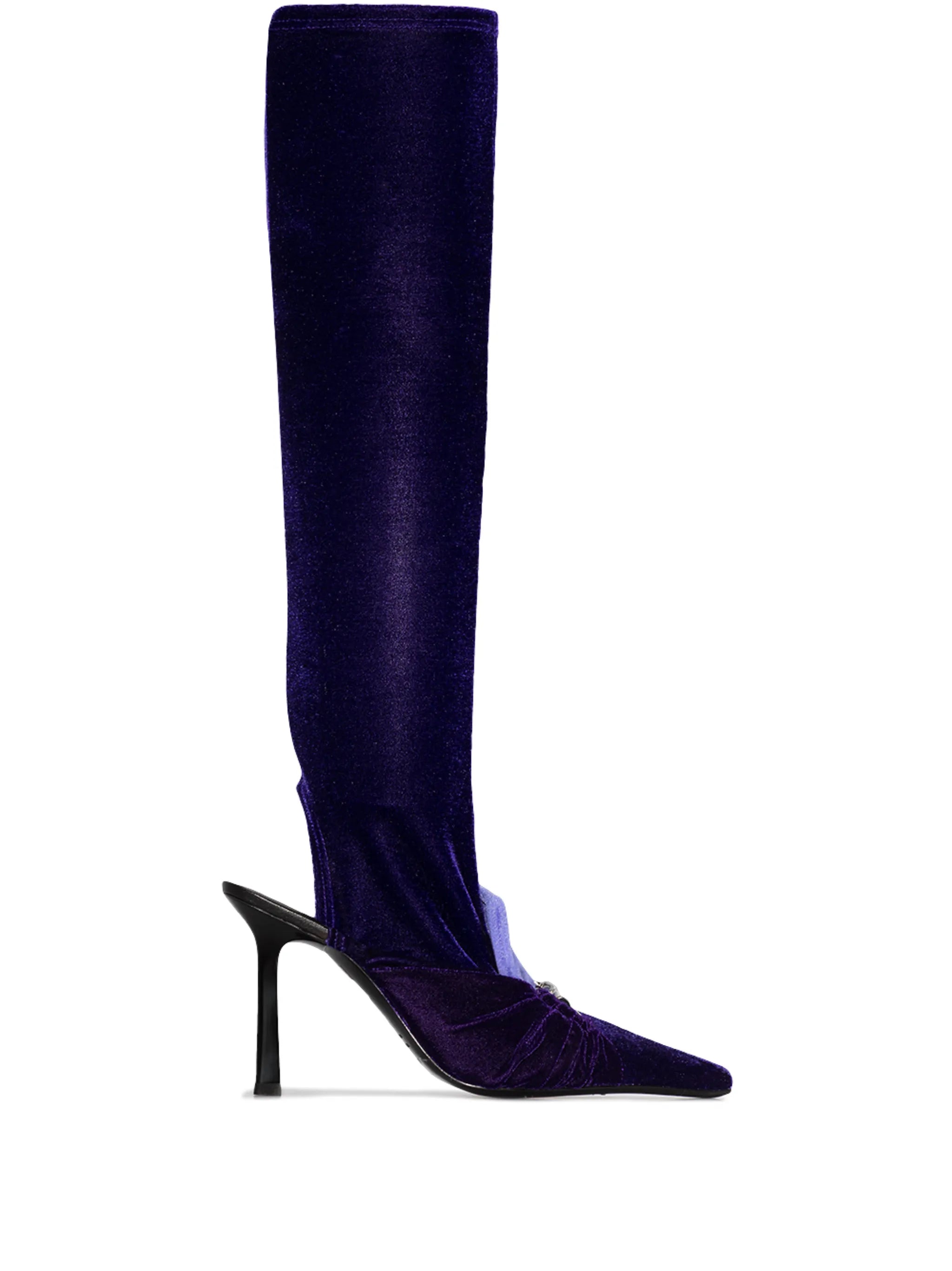 95mm pointed toe knee-high boots