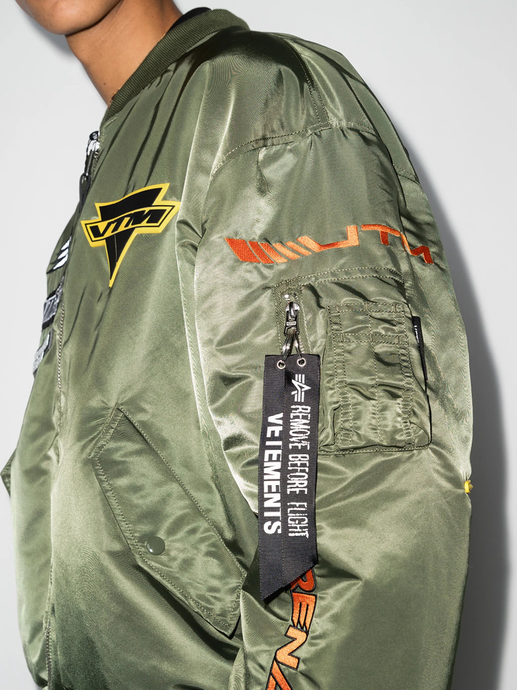 racing logo oversized bomber jacket