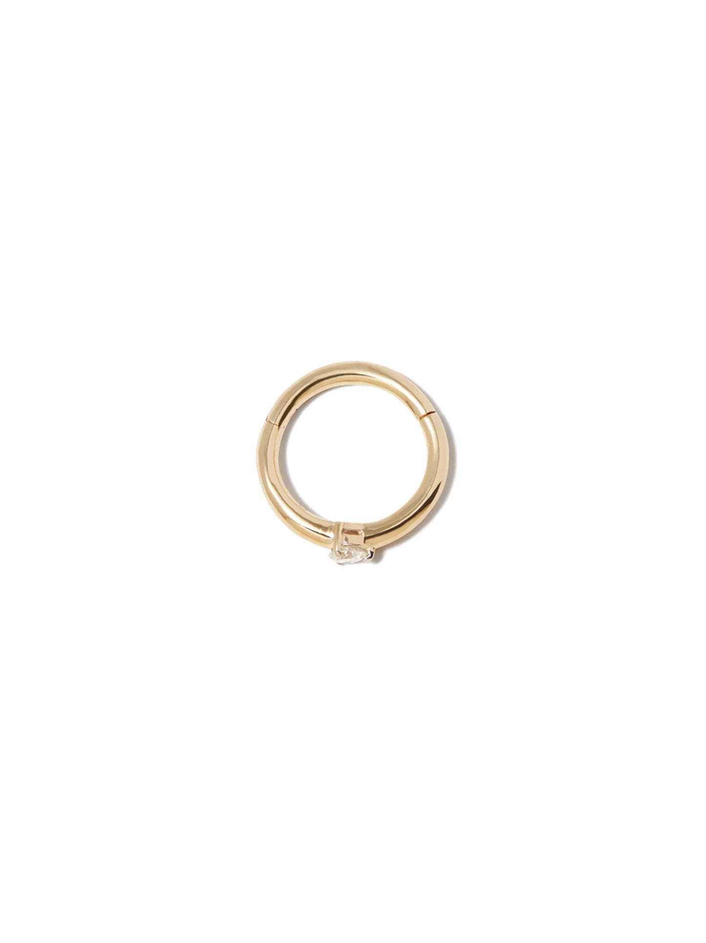 Birthstone Bamboo hoop earring