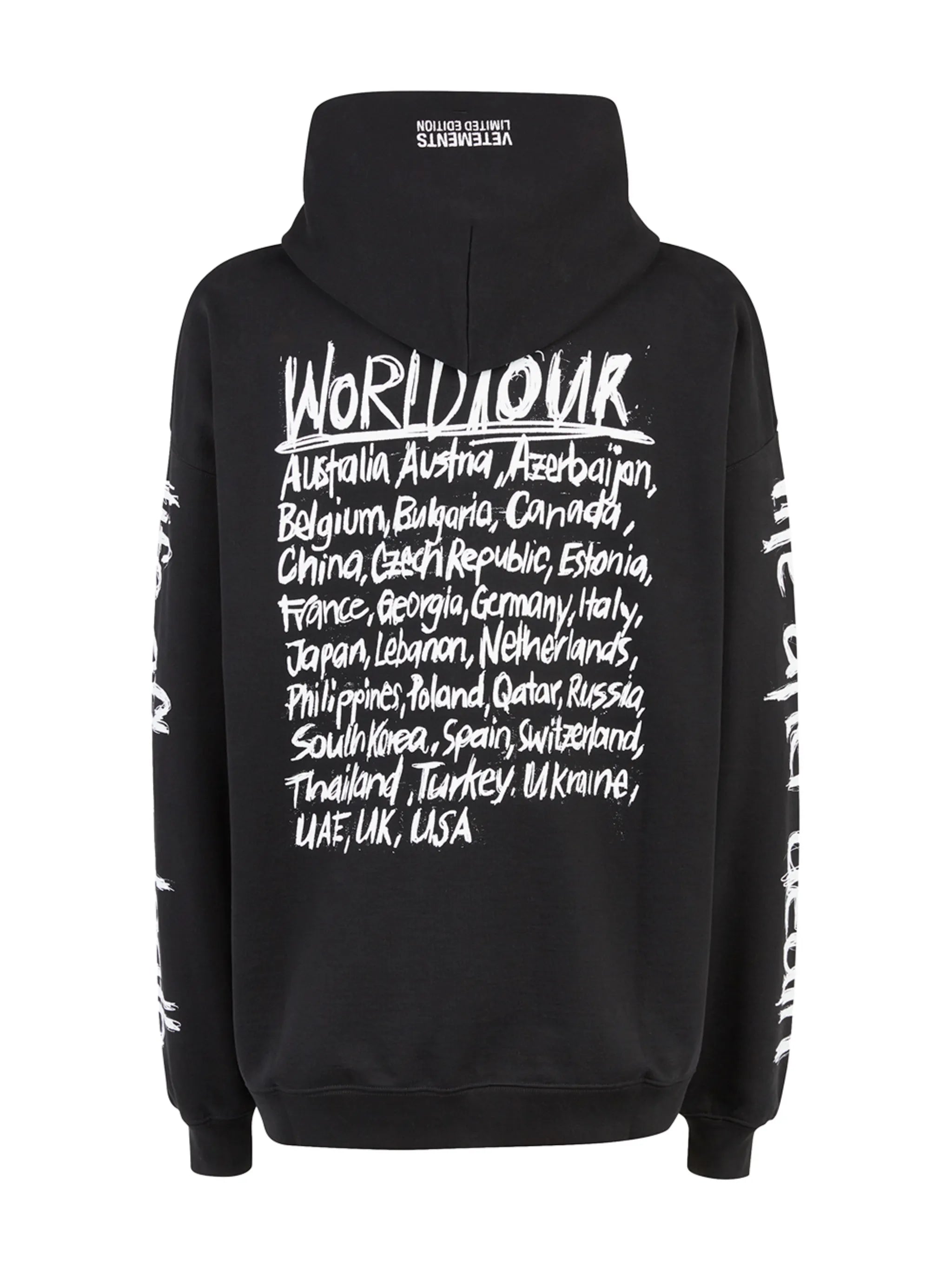 World Tour printed hoodie