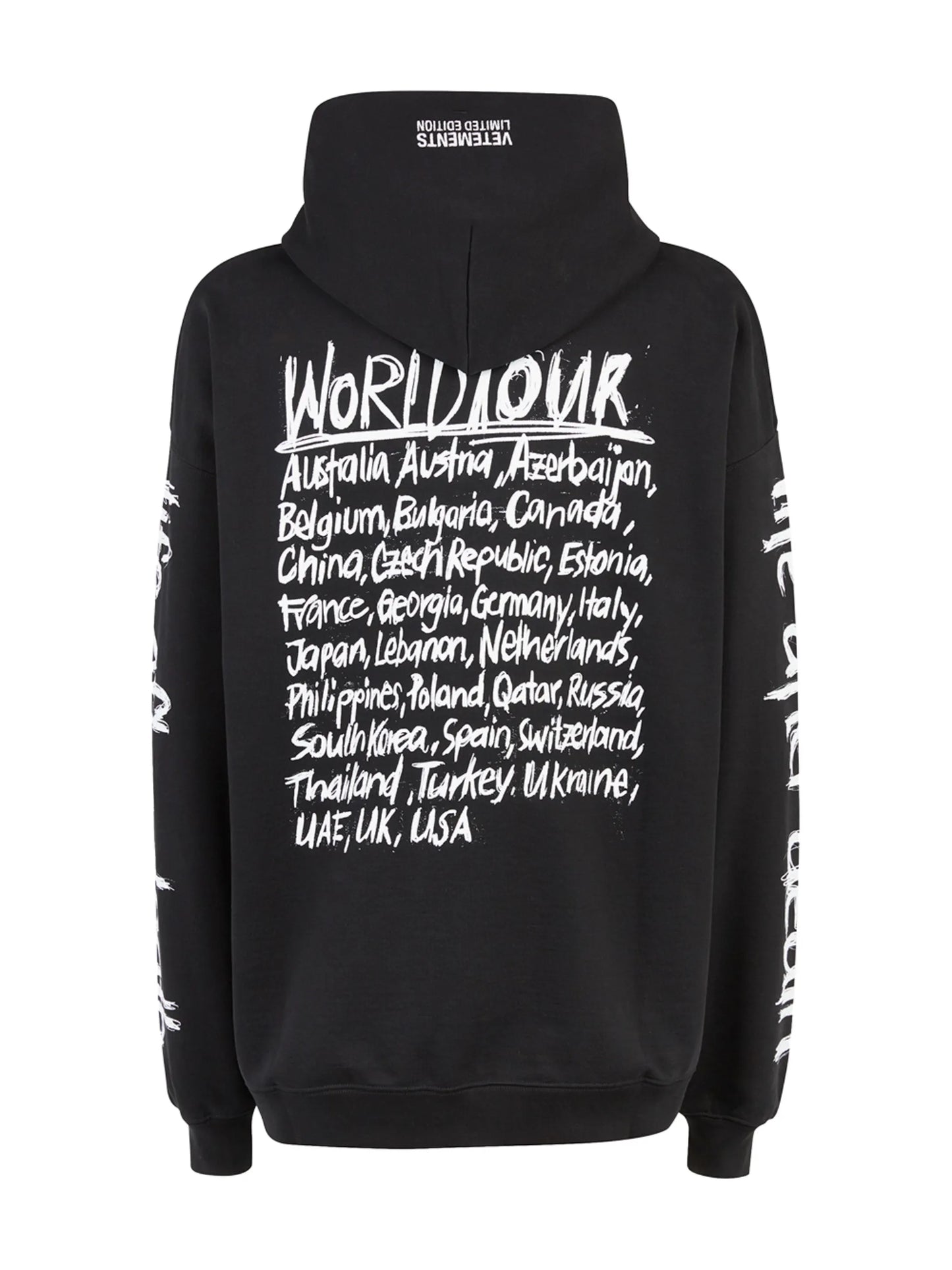 World Tour printed hoodie