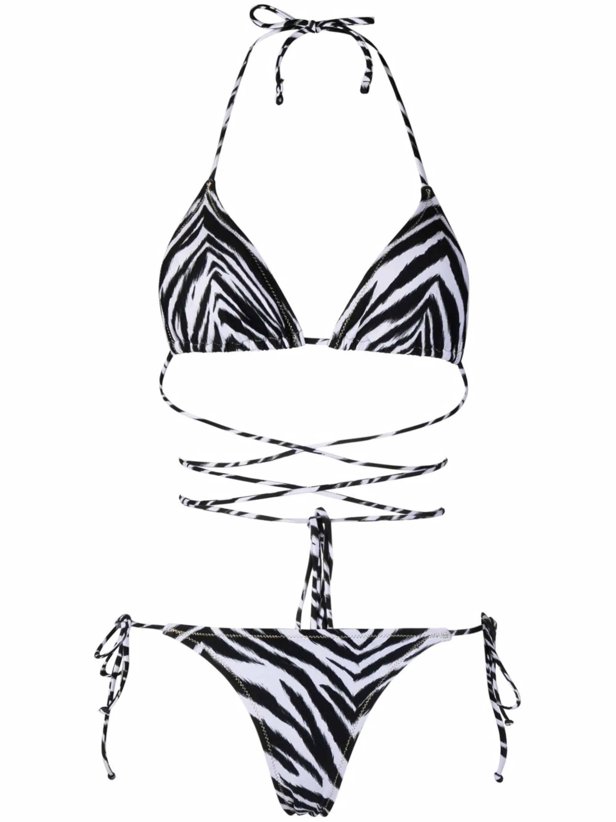 zebra-print bikini
