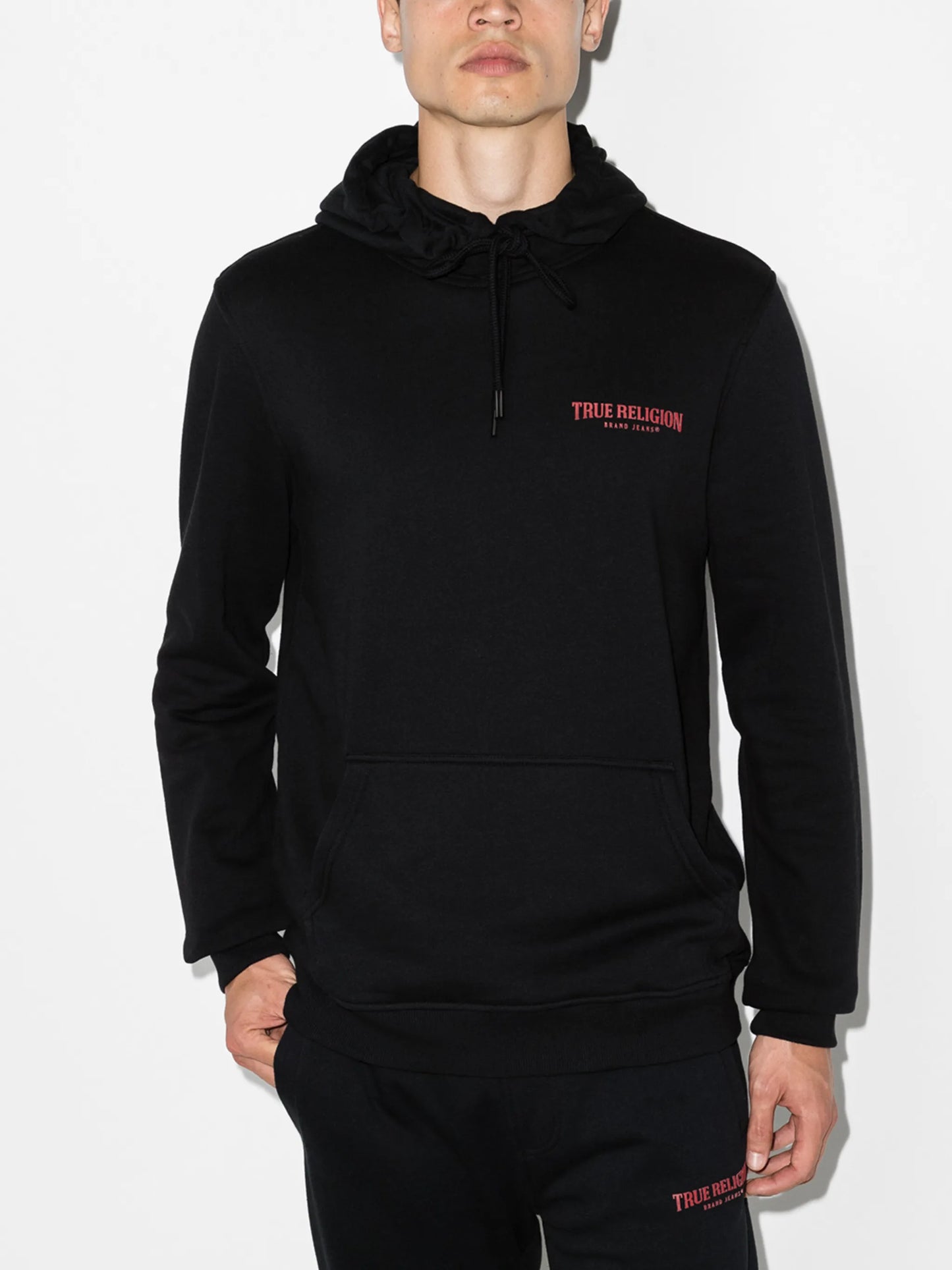 logo-print hooded sweatshirt