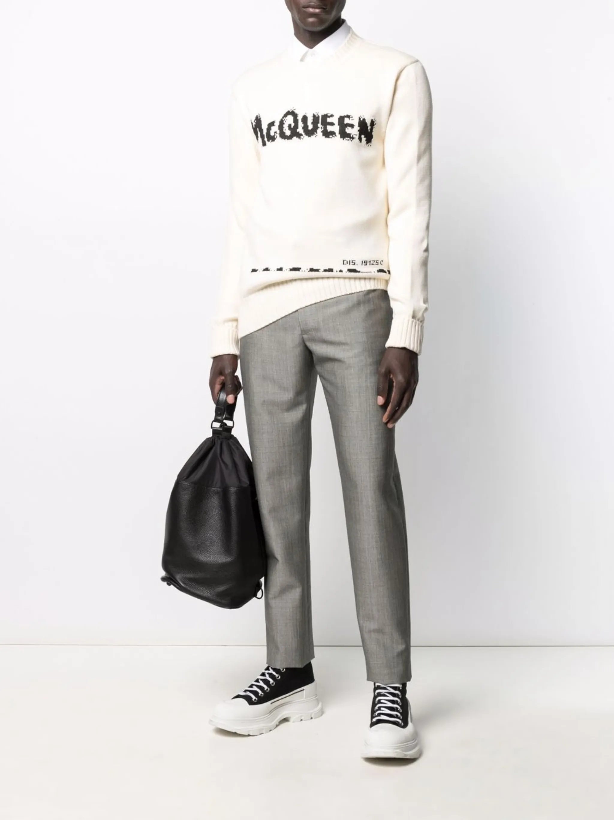Graffiti intarsia-knit jumper