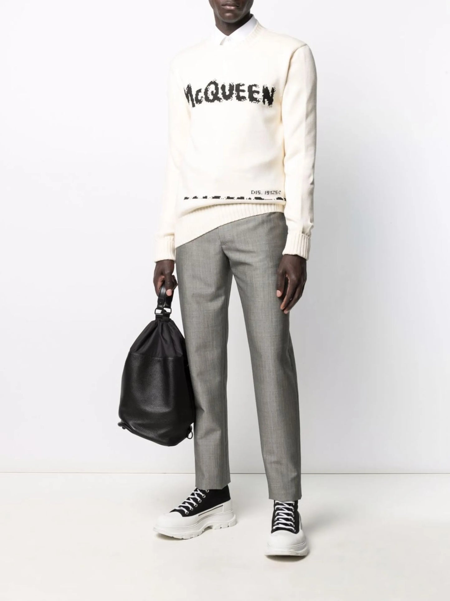 Graffiti intarsia-knit jumper