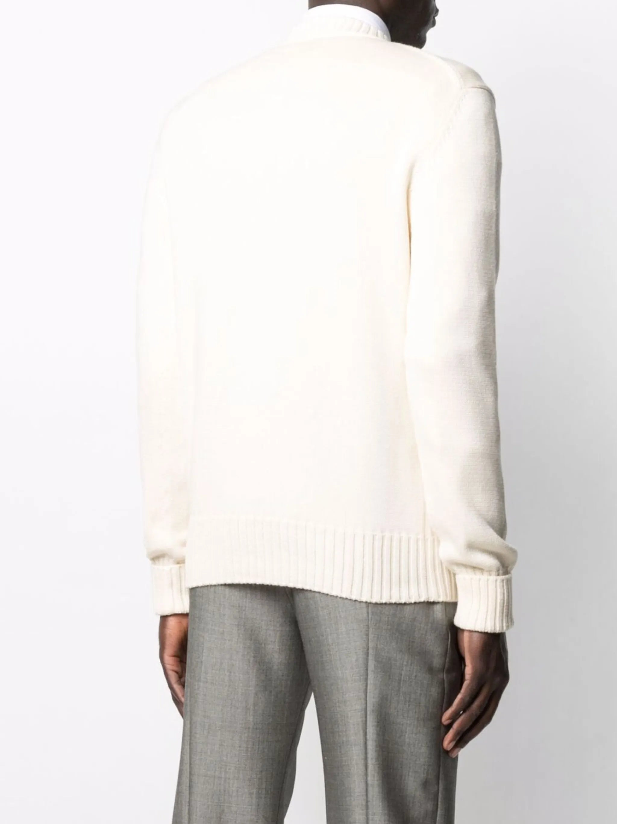 Graffiti intarsia-knit jumper
