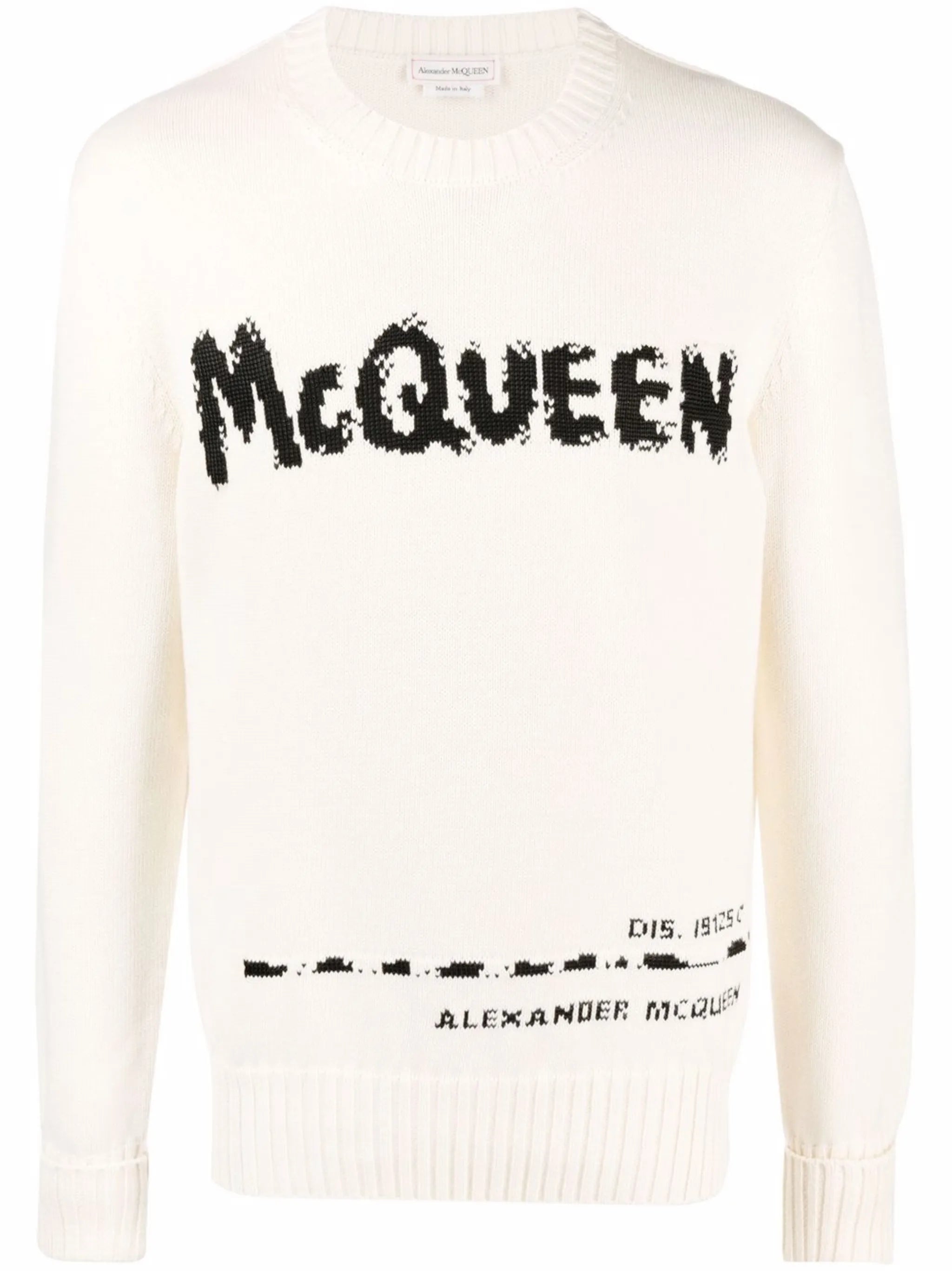Graffiti intarsia-knit jumper