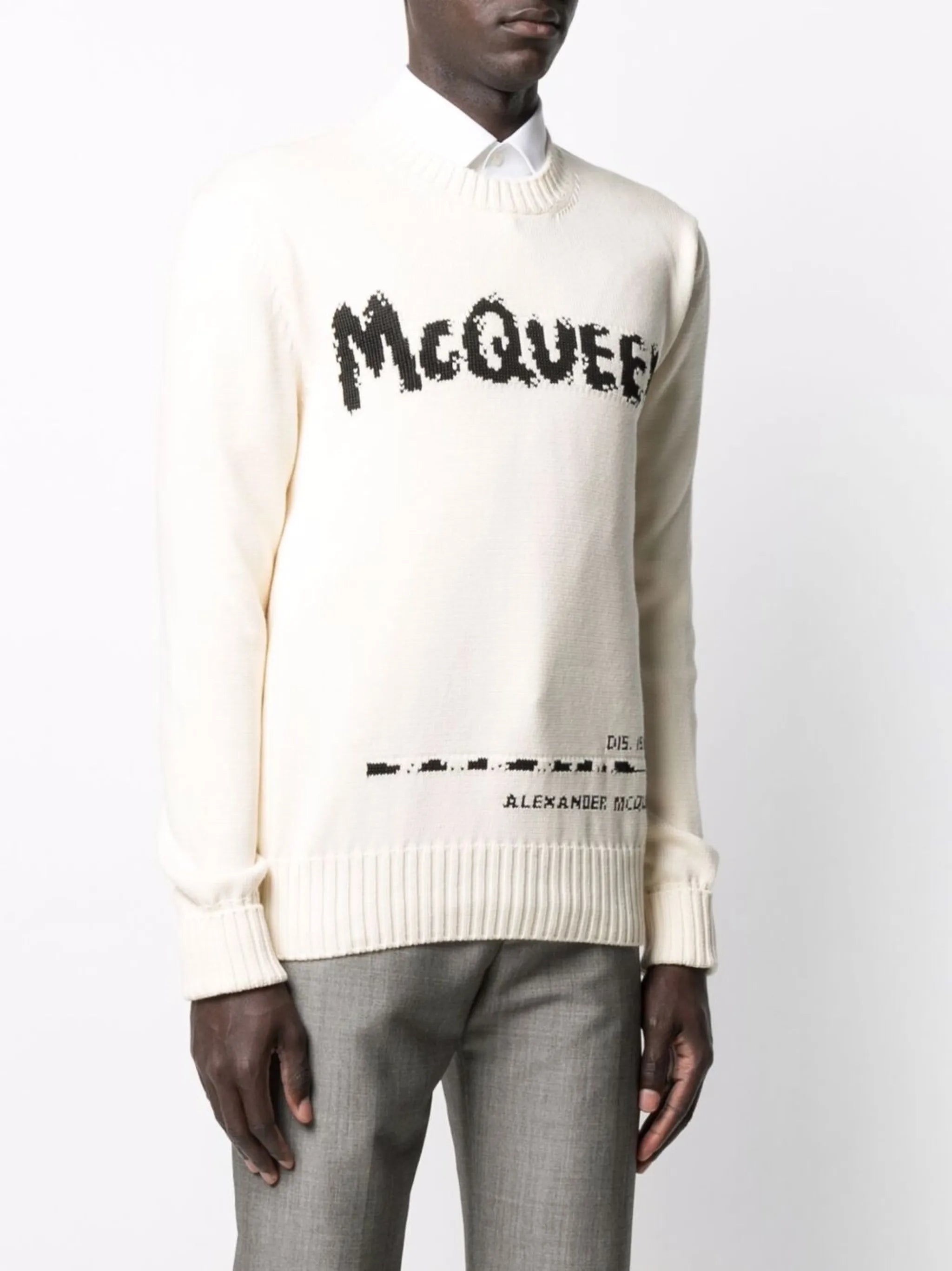 Graffiti intarsia-knit jumper
