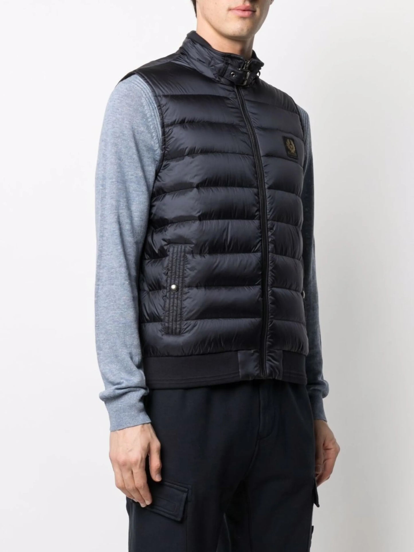 logo-patch padded gilet