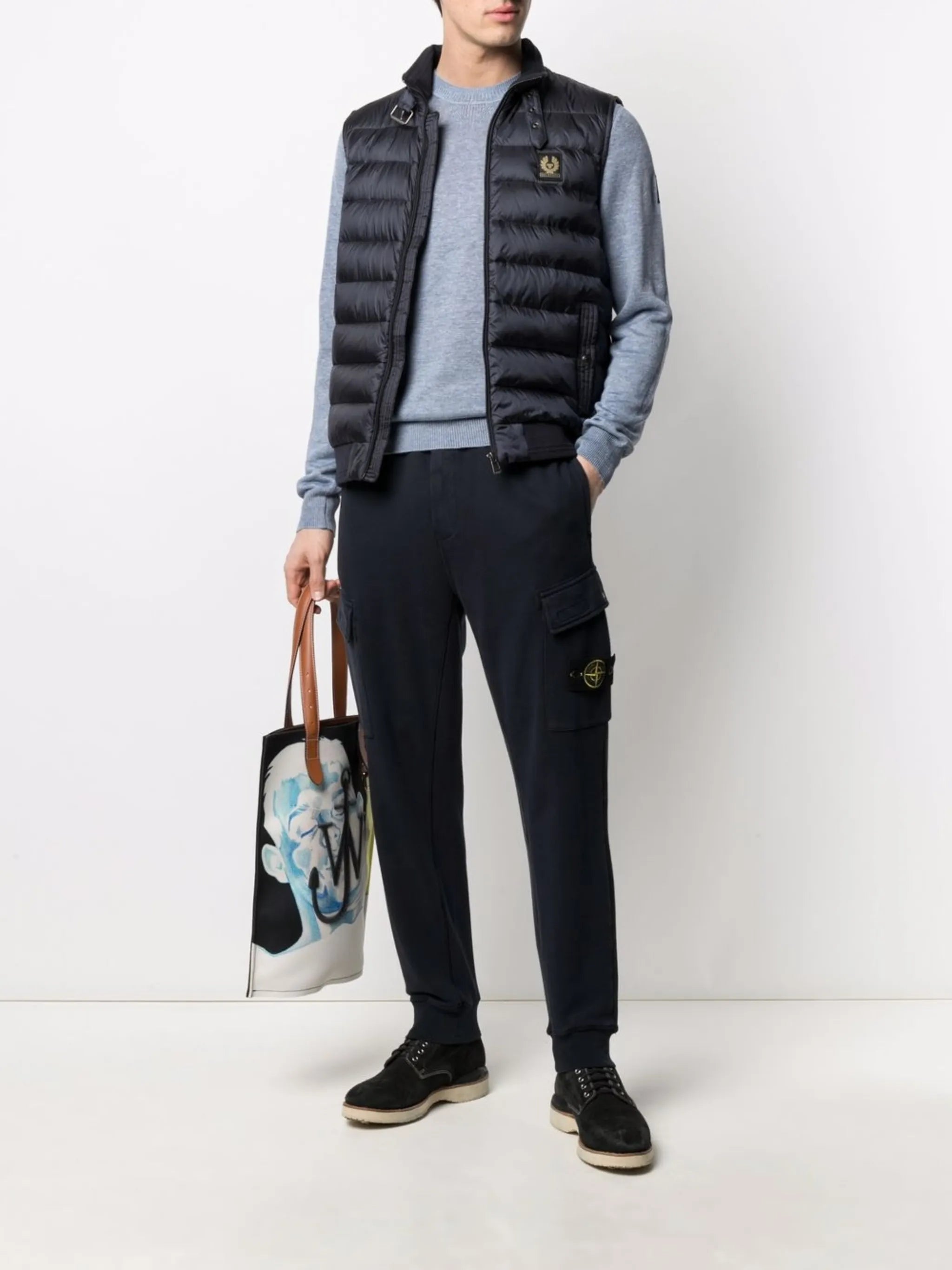 logo-patch padded gilet