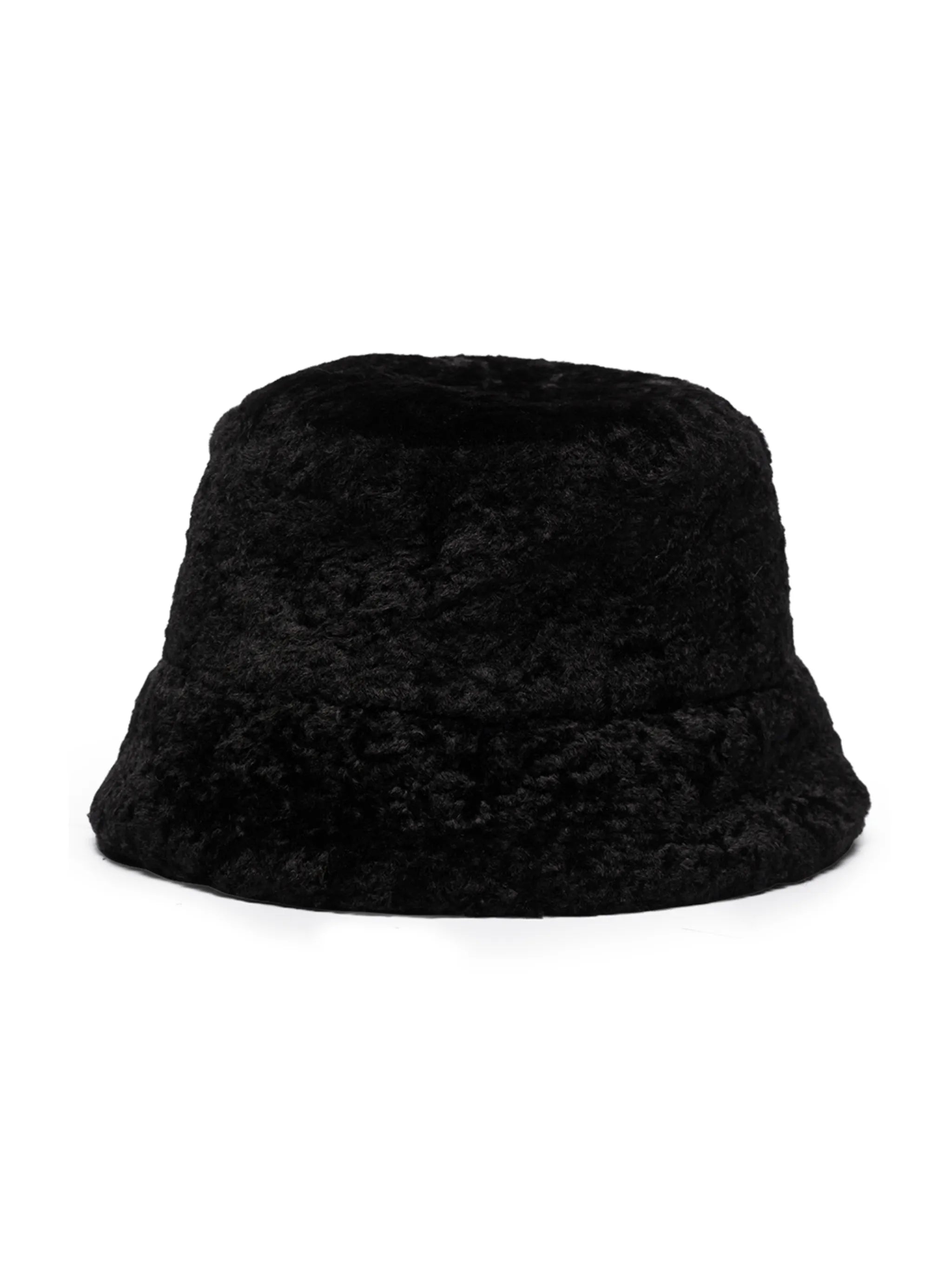 faux-fur bucket hat