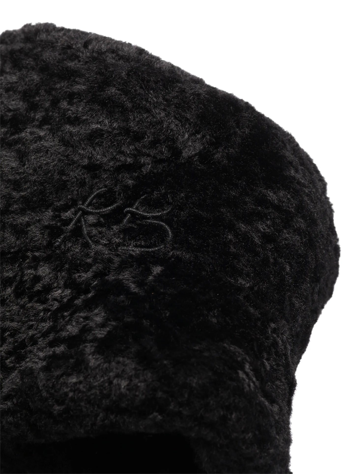 faux-fur bucket hat